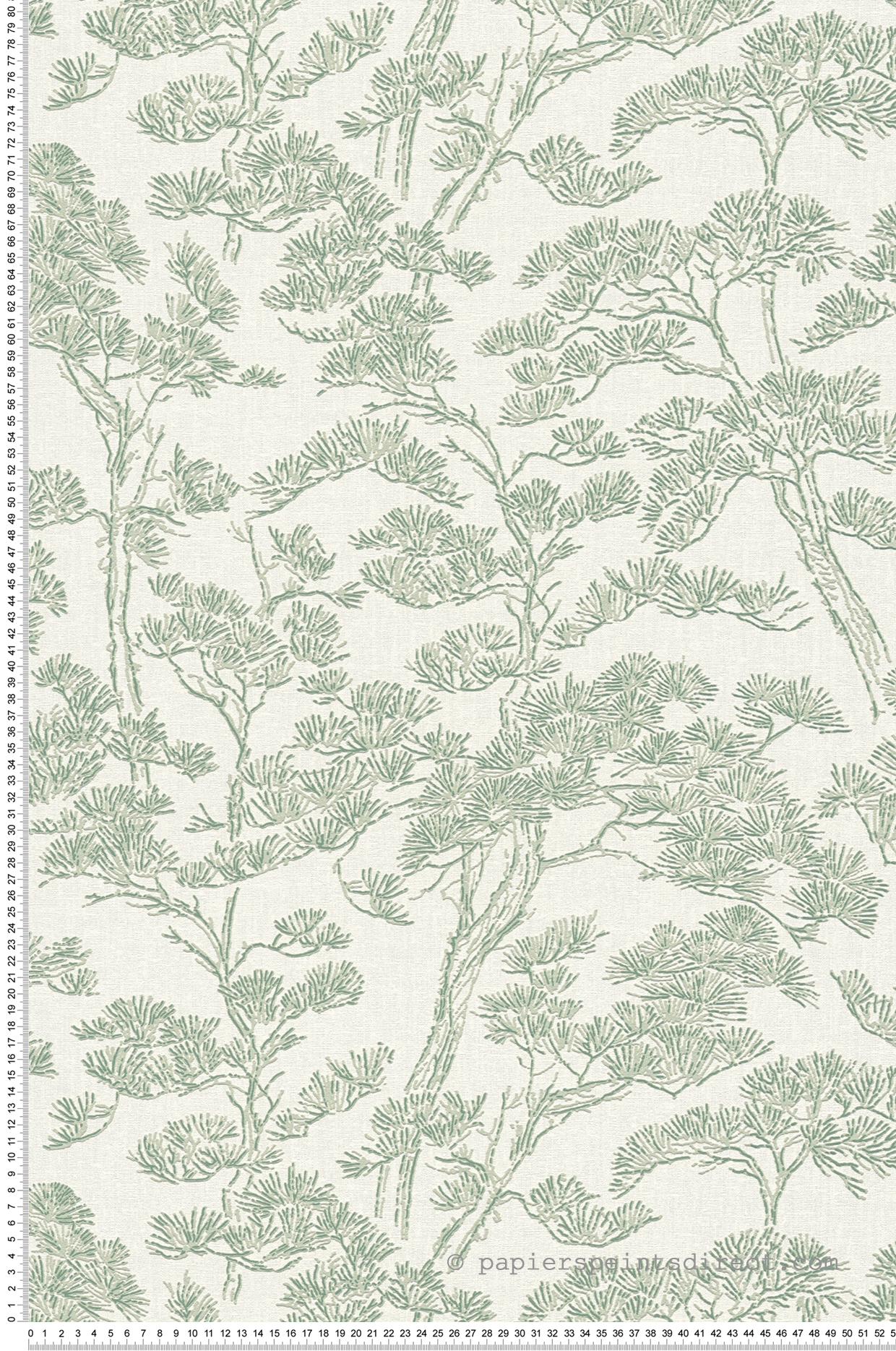 Papier peint Japonais Naturel Pins vert amande - Vibes & Styles d'A.S. Création | Réf. AS-790013