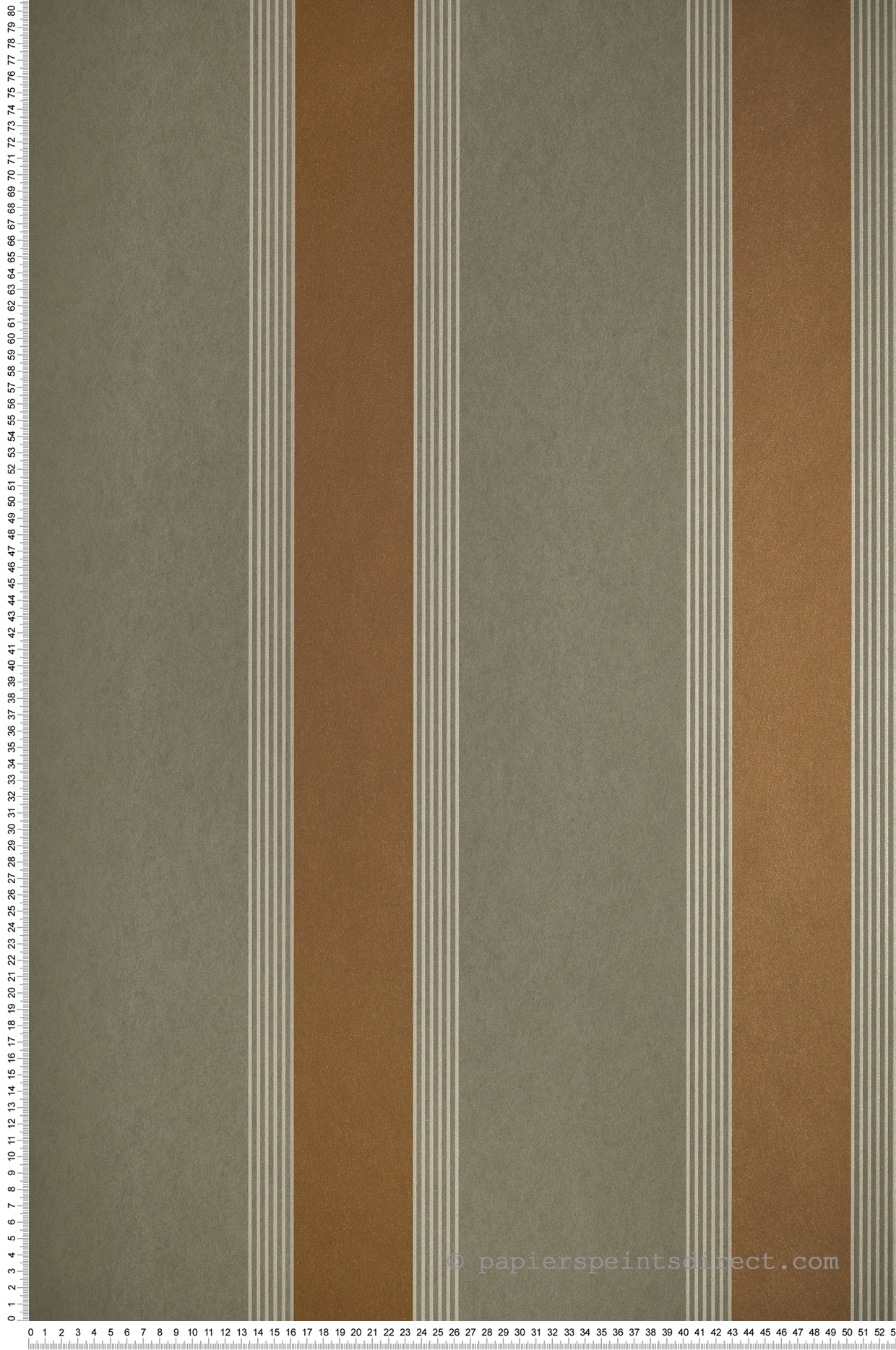 Papier peint Rayure Auteuil marron doré - Square Jasmin de Casamance | Réf. CAS-75712242