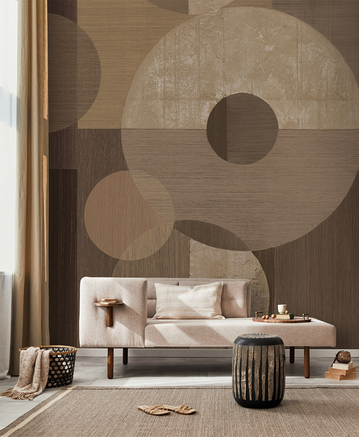 Papier peint Géométrique Bulle marron - Atacama de Montecolino | Réf. MC-IMD28140