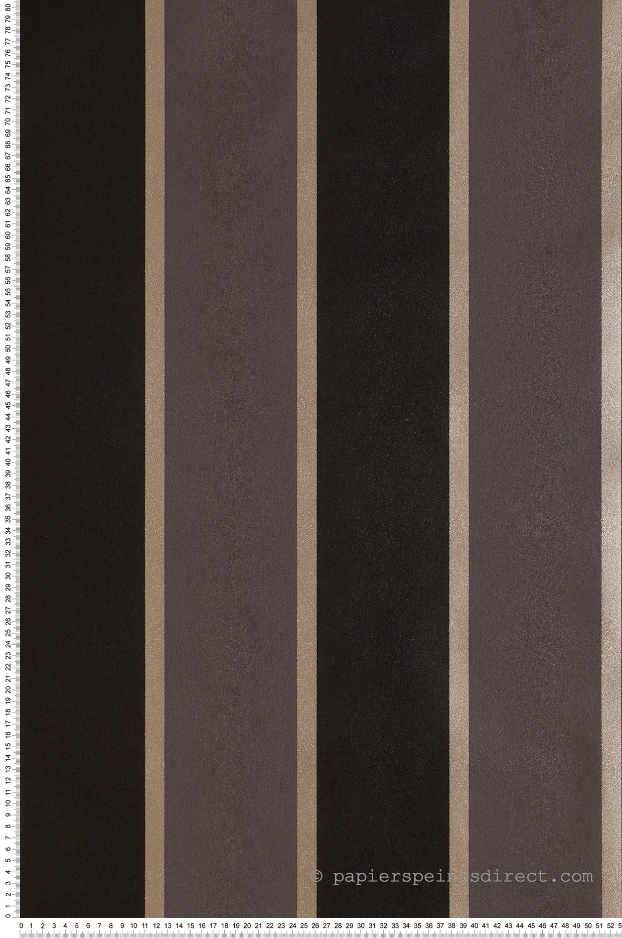 Papier Peint Rayures larges bordées noir-gris - Jeux de rayures 2 de Lutèce  | Réf. LTC-G67544