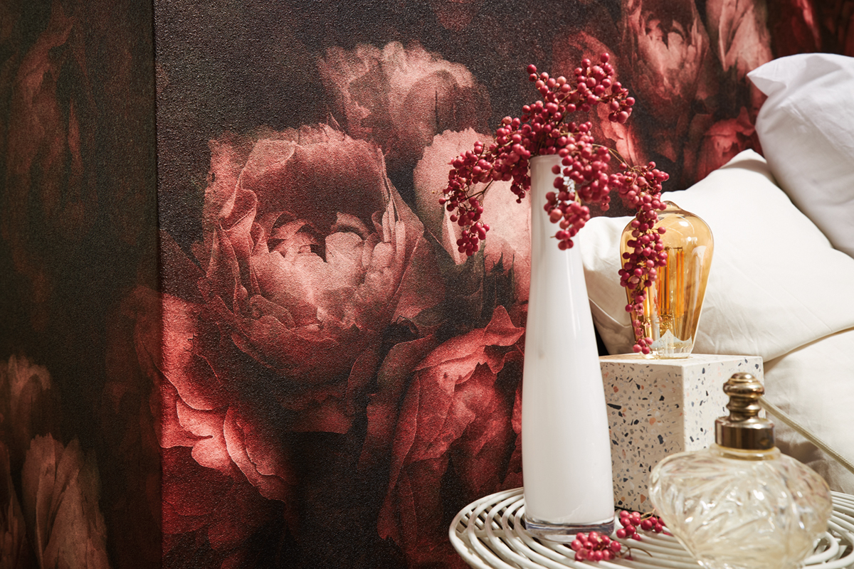 Papier peint Rose Romantic Dream rouge - New Walls d'AS Création AMB | Réf. SP15237