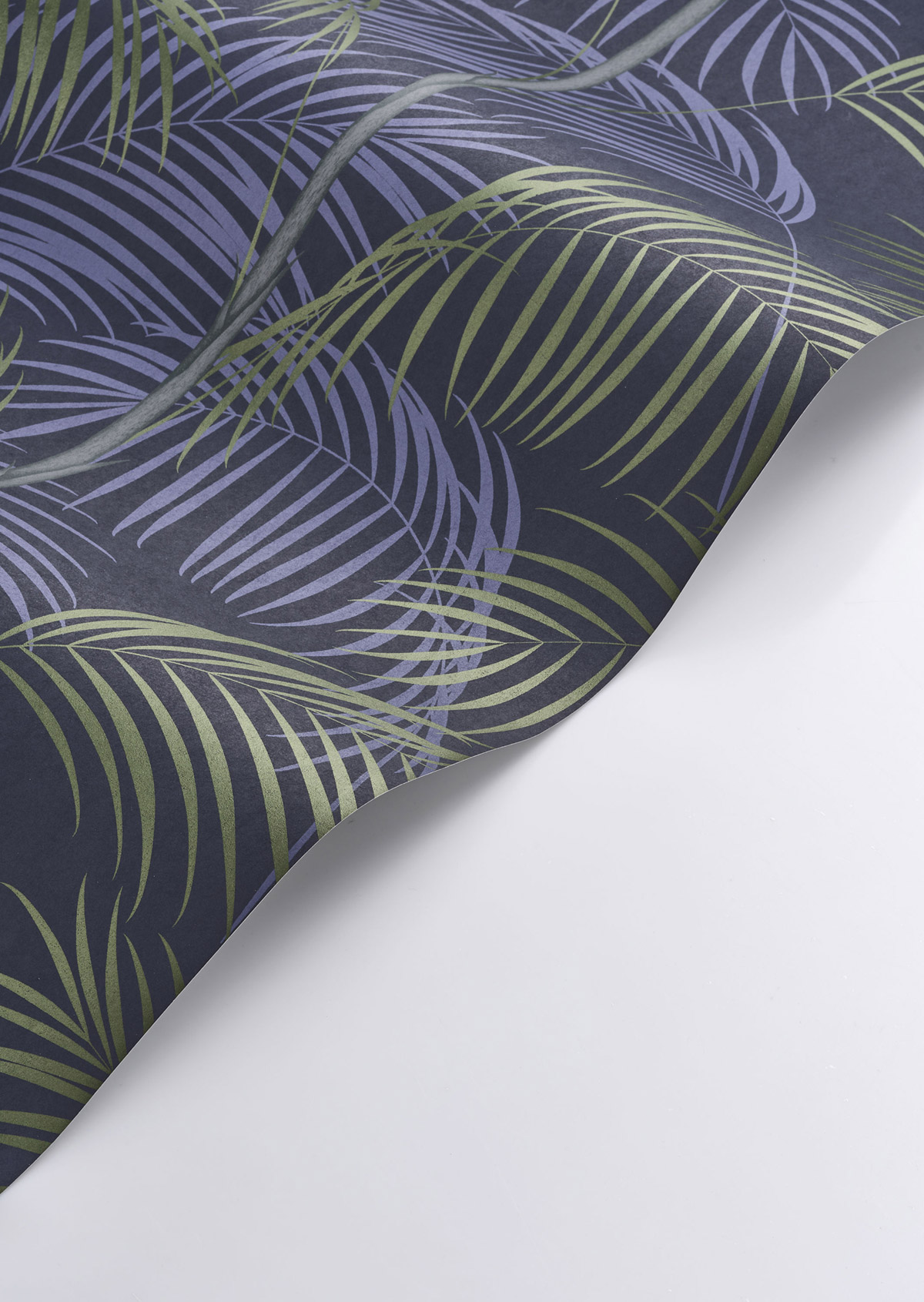 Papier peint Bambou le Tout Paris bleu encre vert - Années Folles de Casadéco AMBV | Réf. ANFO201036755