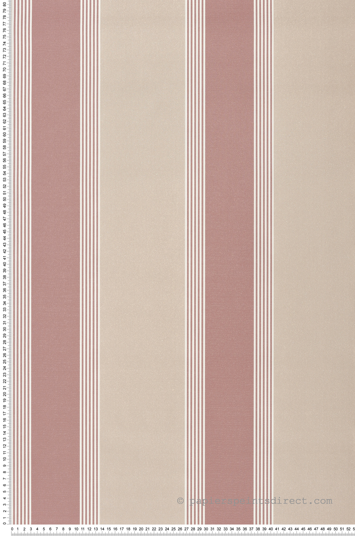 Papier peint Rayure Vintage rose beige - Scala de Montecolino | Réf. MC-28878