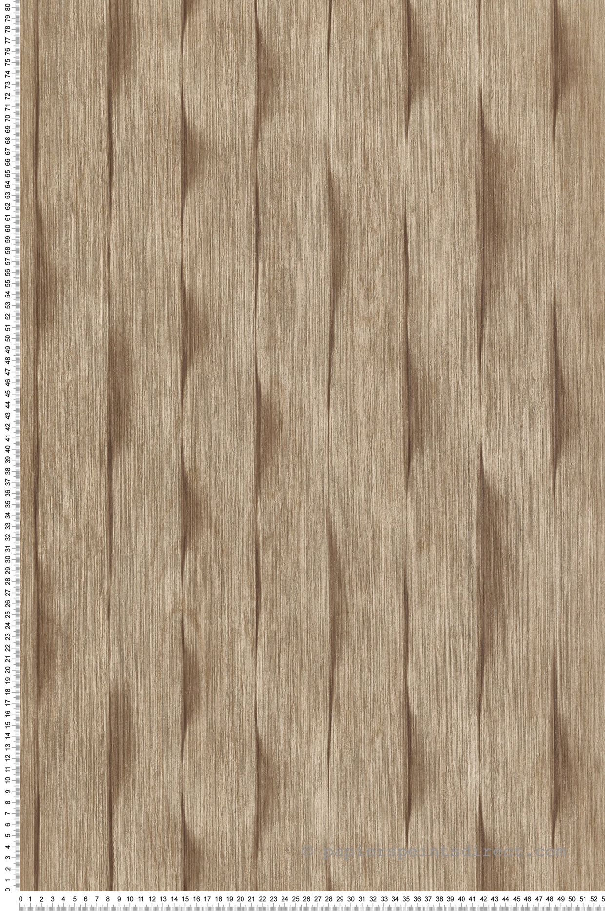 Papier peint Lames Ondulées Bois taupe - Brut d'Ugépa | Réf. UGP-M75608