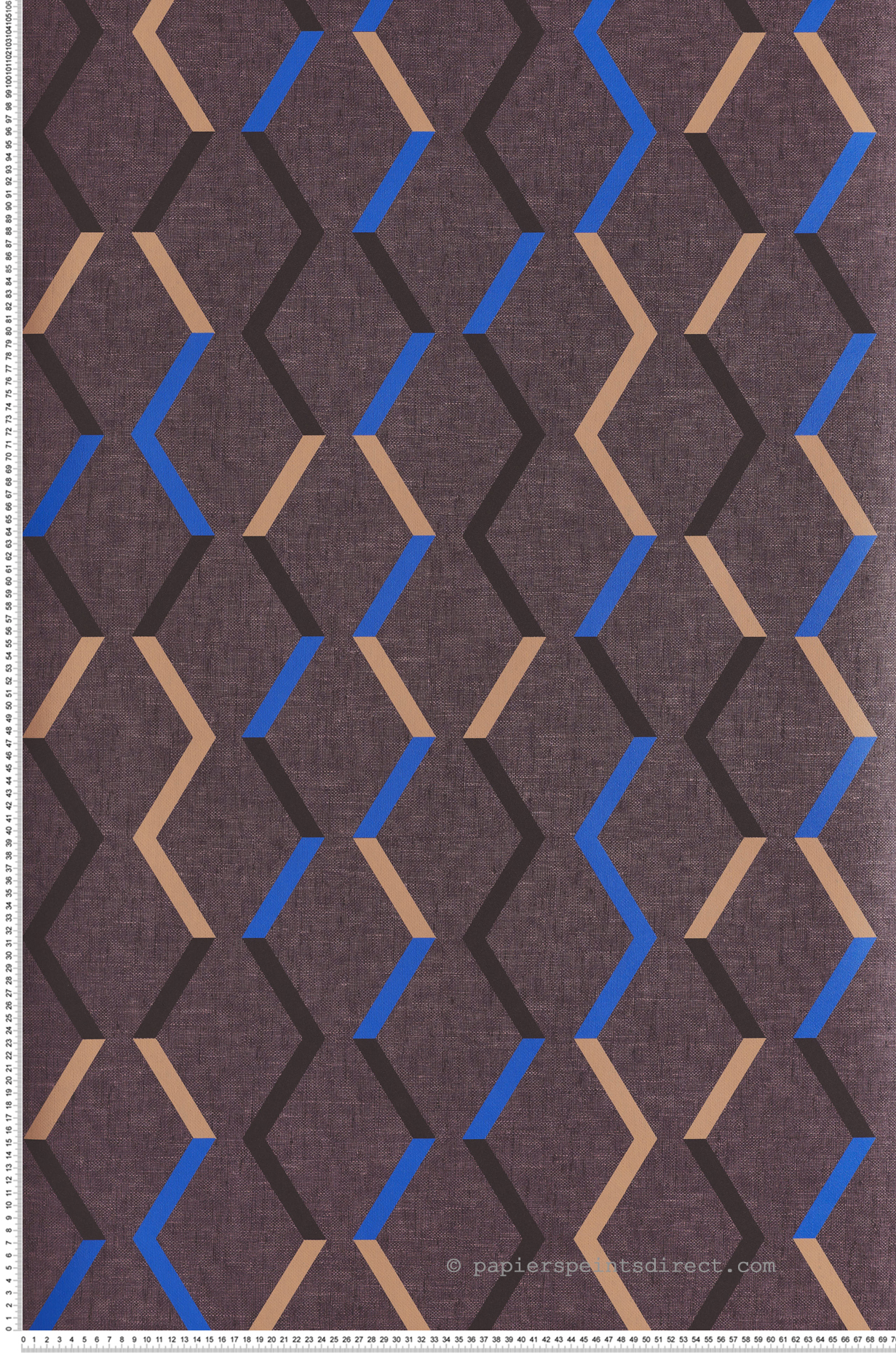 Papier peint Zigzag Graphique bleu électrique - Joy de Masureel | Réf. MAS-JOY005