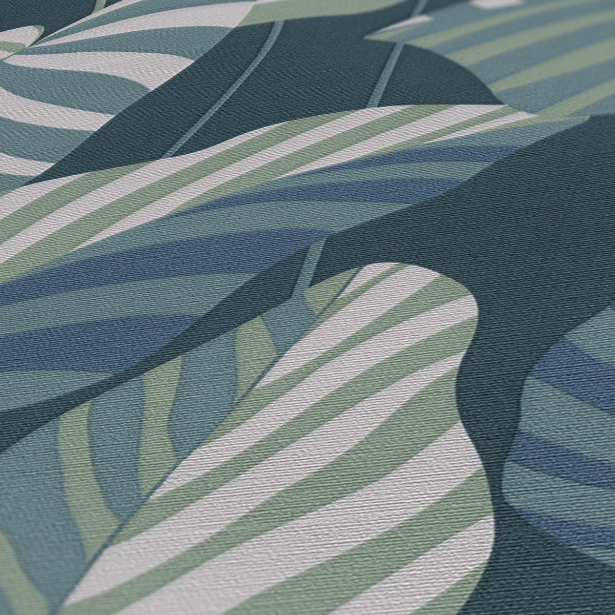 Papier peint Feuille Graphique bleu canard - Antigua d'A.S. Création AMB3 | Réf. SP15946