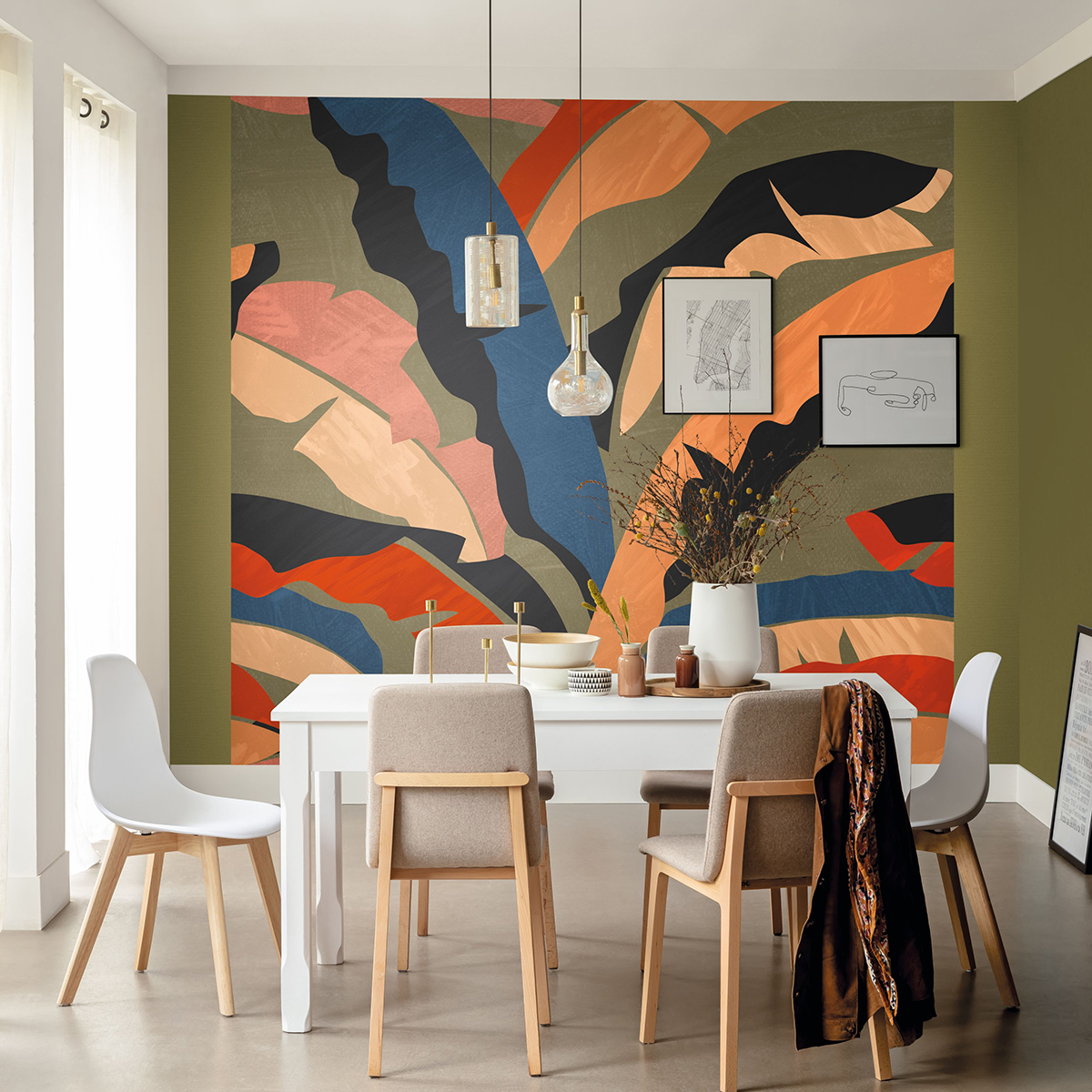 Papier peint panoramique Palmier Plumosa kaki - Beauty Full Image 2 de Casadéco | Réf. BFM102588370