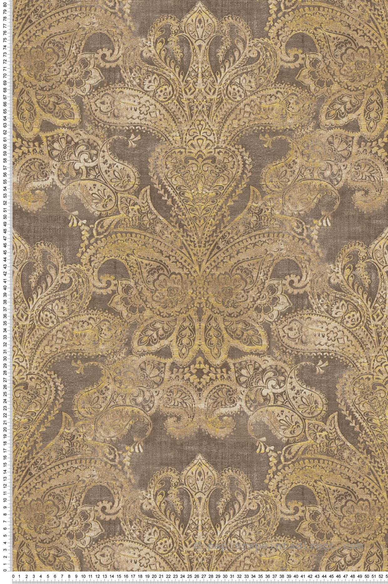 Papier peint Arabesque Glamour Maha marron - Metropolitan Stories 3 d'A.S. Création | Réf. AS-391194