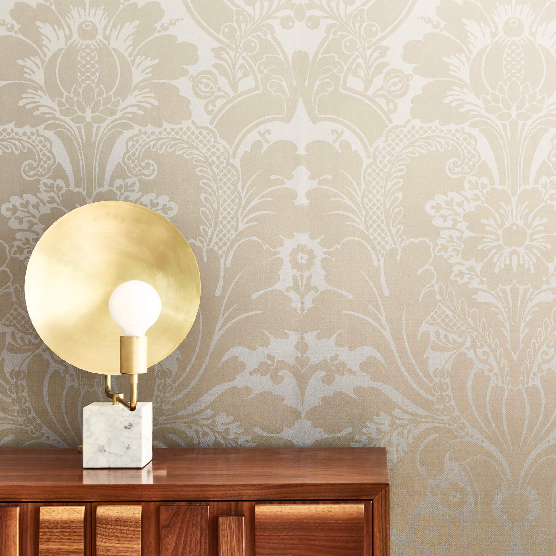 Papier peint St James's Park Suède Face - Collection London Wallpapers V de Little Greene