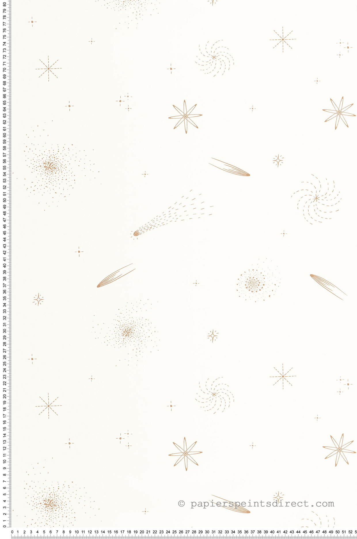 Papier peint Ciel Étoilé beige curry - Les Minis Mondes de Casélio | Réf. MNM105691000