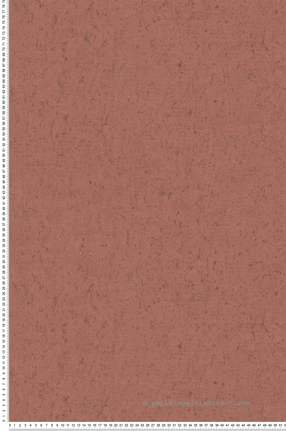 Papier peint Faux Uni Liège Callie terracotta doré - Harry de Lutèce | Réf. LTC-DL26708