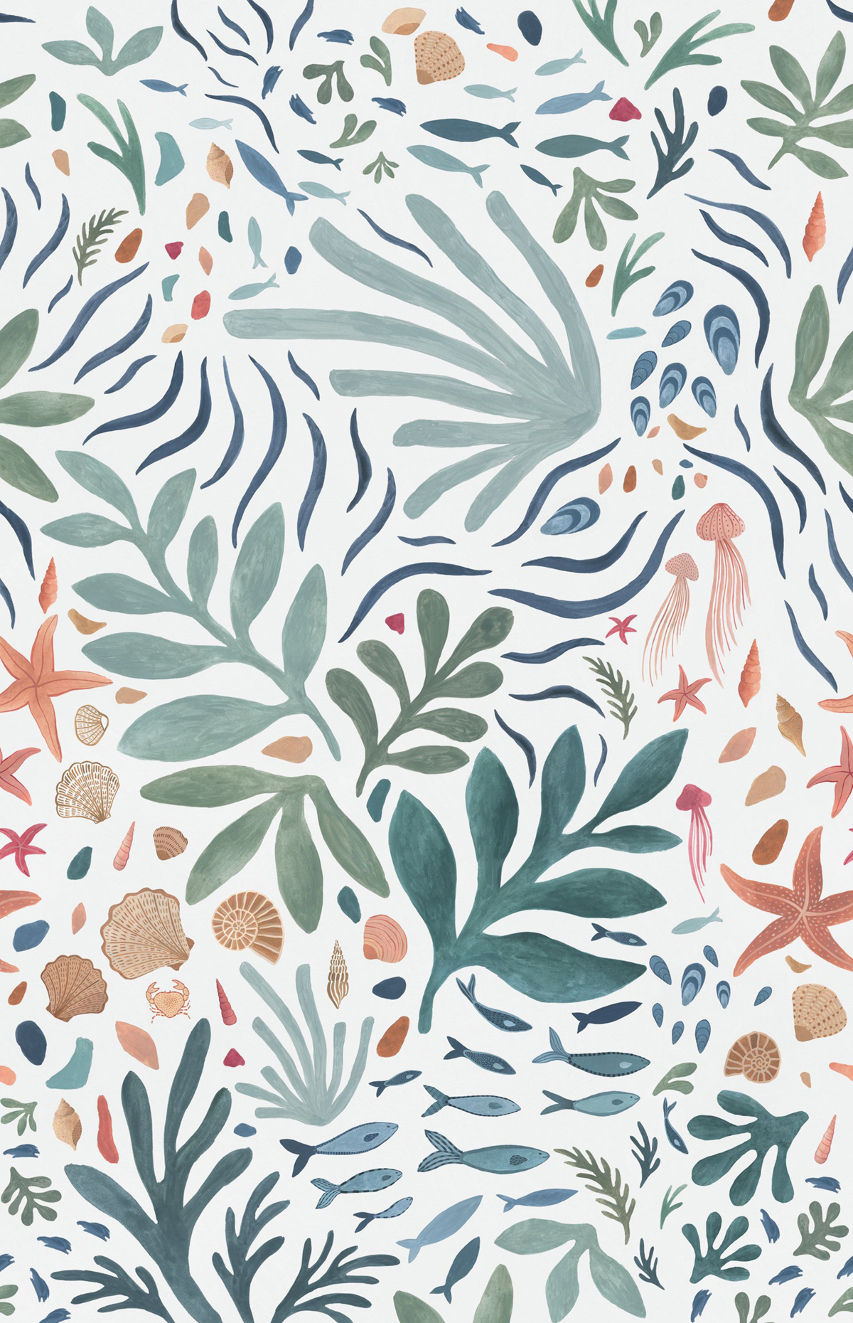 Papier peint panoramique Marin Poisson Seychelles bleu 200X310 - Color Box 3 de Casélio | Réf. CB3105946104