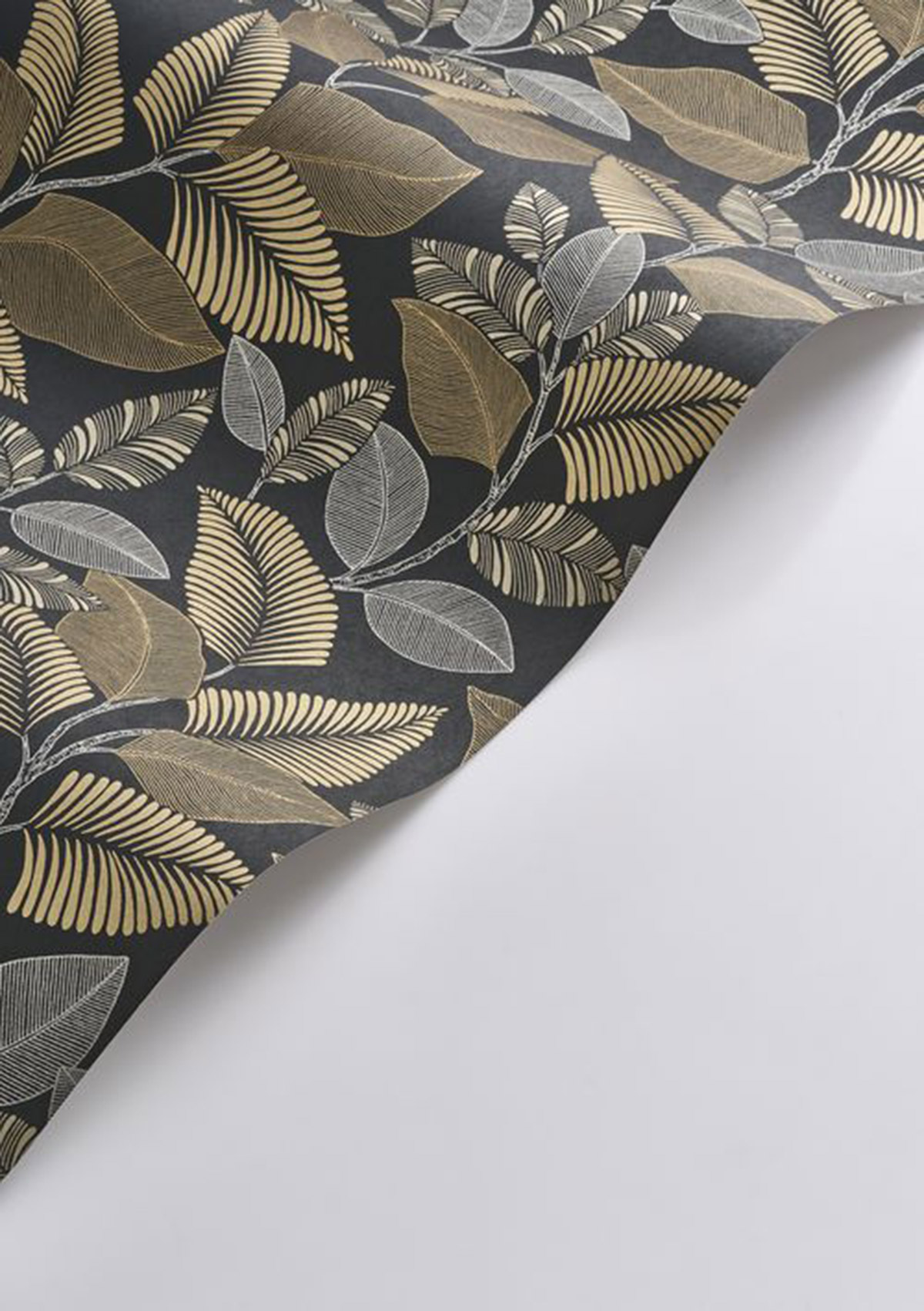 Papier peint Feuillage Paraty doré argenté - Rio de Casadéco AMB4| Réf. RIOC201809912