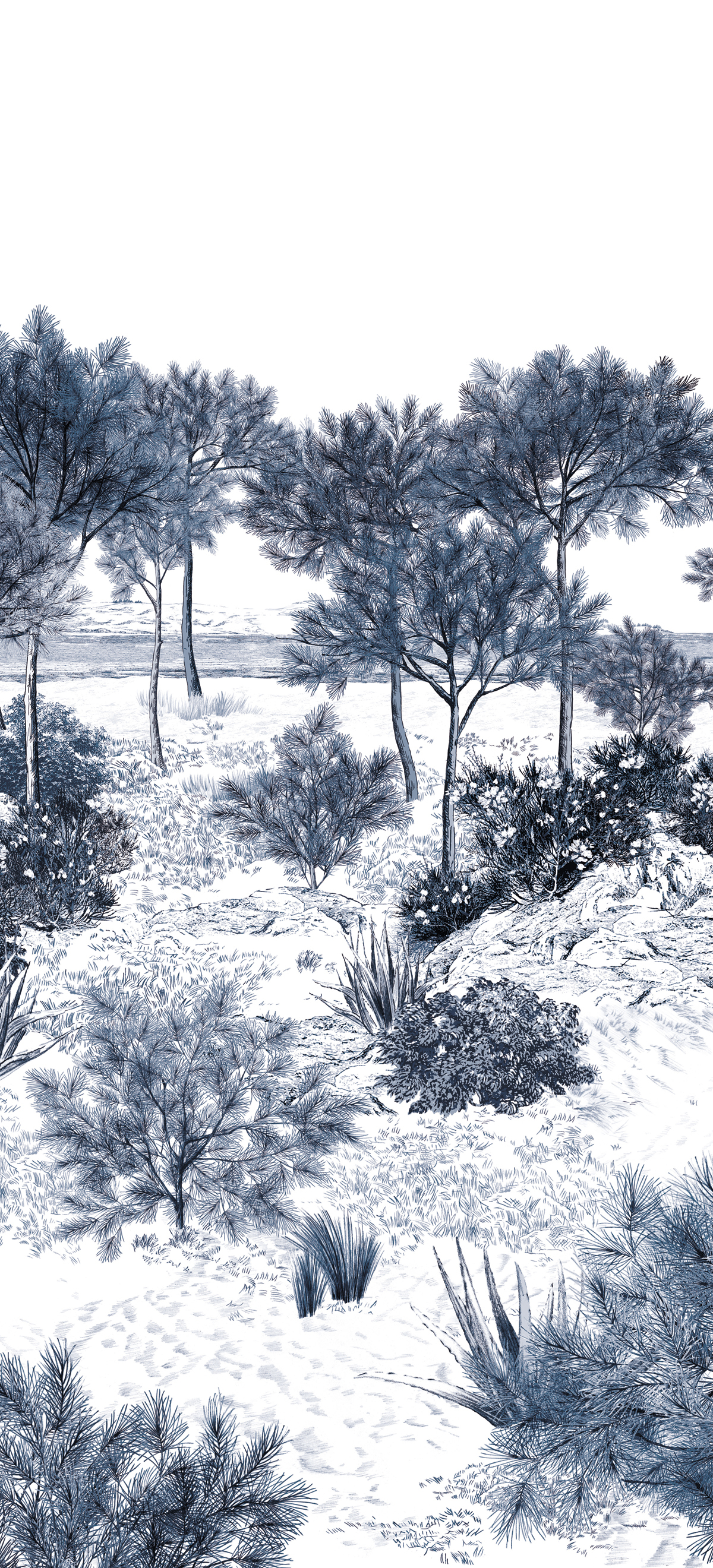 Papier peint panoramique Dune Bleu B - 4/5/6 - Isidore Leroy