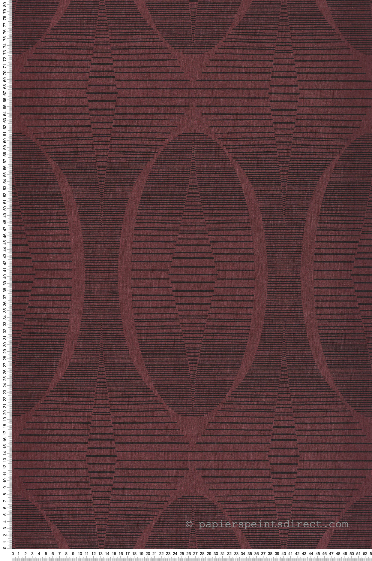 Papier peint Illusion 3D Graphique Adélaide pourpre - Villa Rosalie de Lutèce | Réf. LTC-51223410