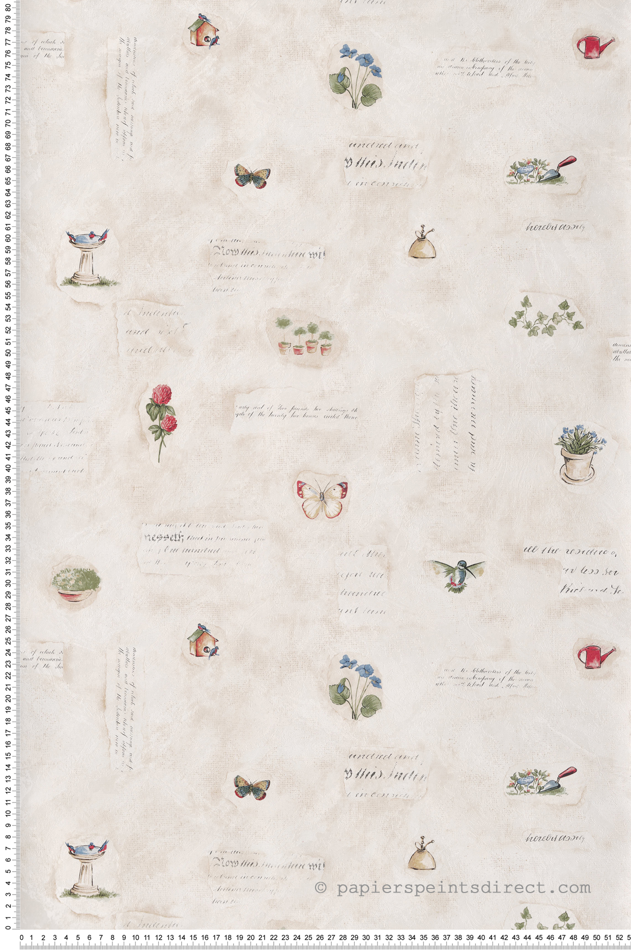 Papier peint Cuisine Vintage beige - Cuisines & Bains de Lutèce | Réf. LTC-13515180