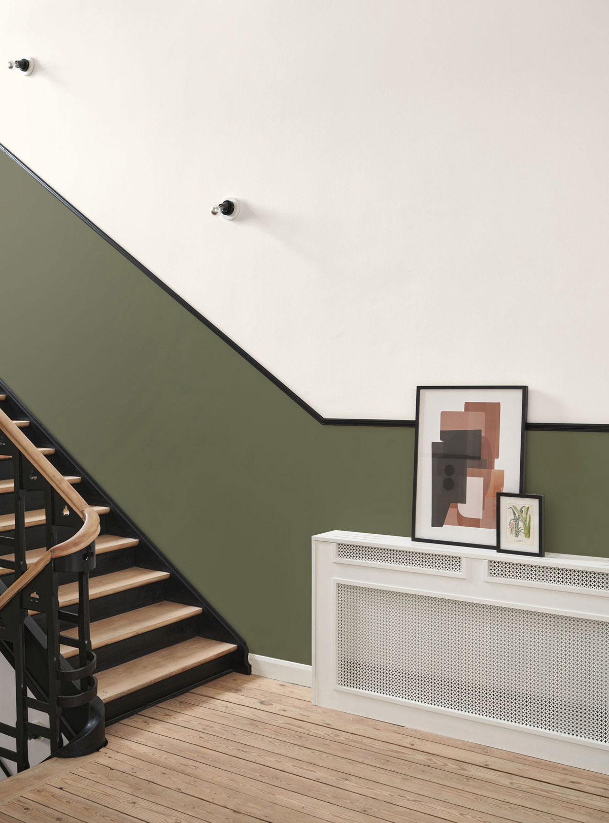 Papier peint Uni Pigments Buvard vert olive - Années Folles de Casadéco | Réf. ANFO200337606