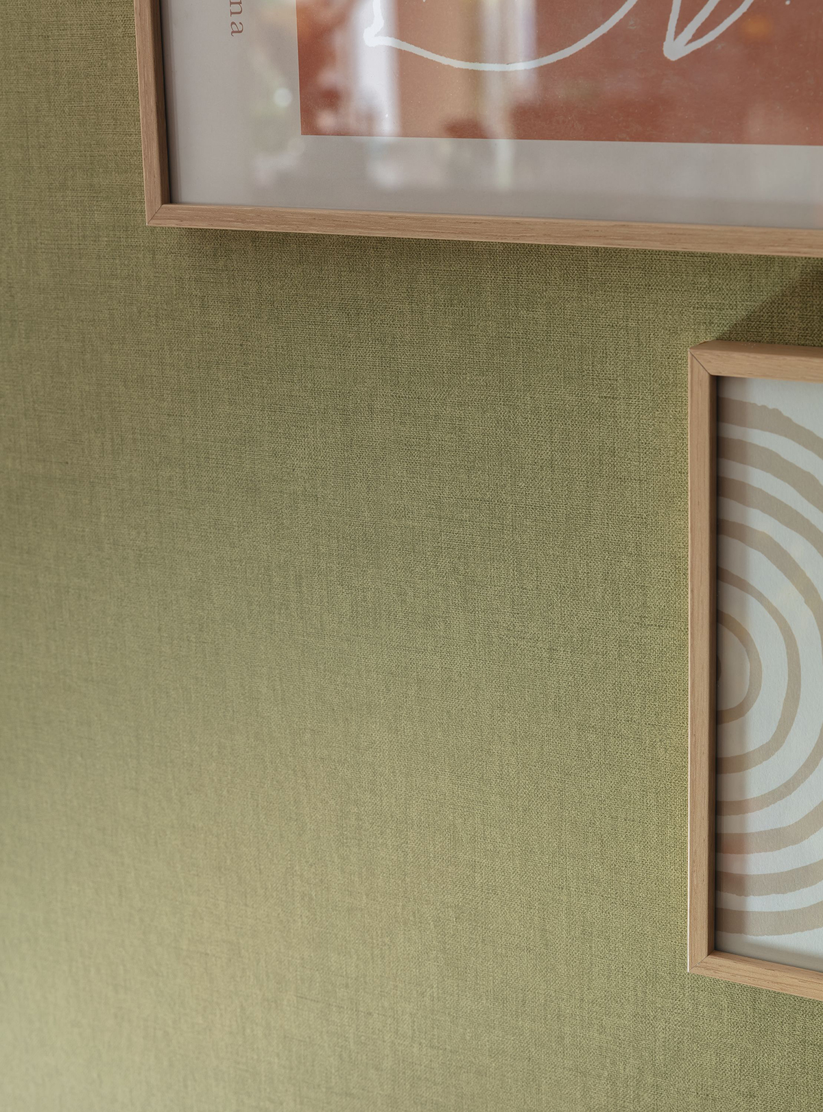 Papier peint Uni Lin Lisse vert kaki - Essentiel de Casélio | Réf. ETL100607405
