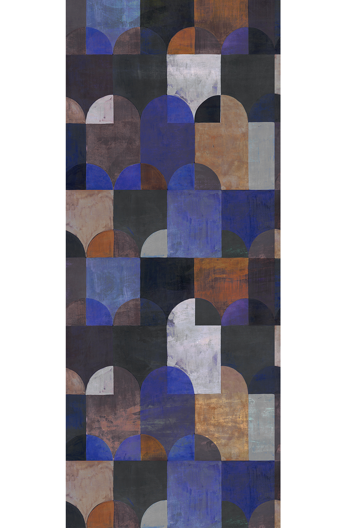 Papier peint panoramique Art Déco Arc bleu roi - A H260 - Wall Designs IV de Masureel | Réf. MAS-DG4ILA2061-260