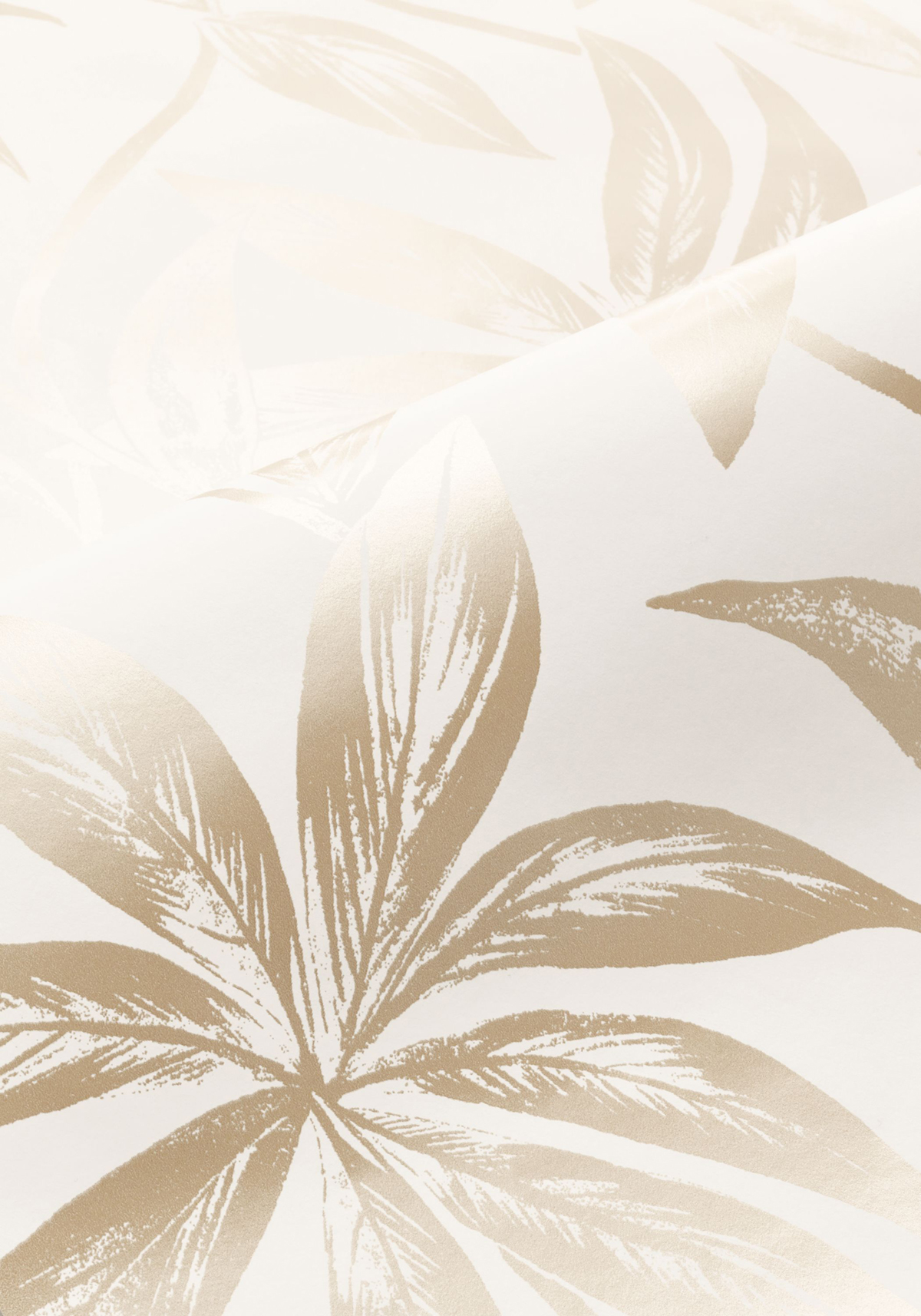 Papier peint Feuille Paradisio beige irisé - L'Epopée de Casélio | Réf. EPO103701000