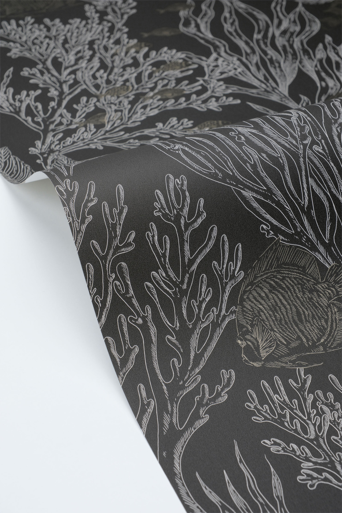 Papier peint Poisson Deep Abyss noir doré - Moonlight 3 de Casélio ZOOM | Réf. MNL3107199948