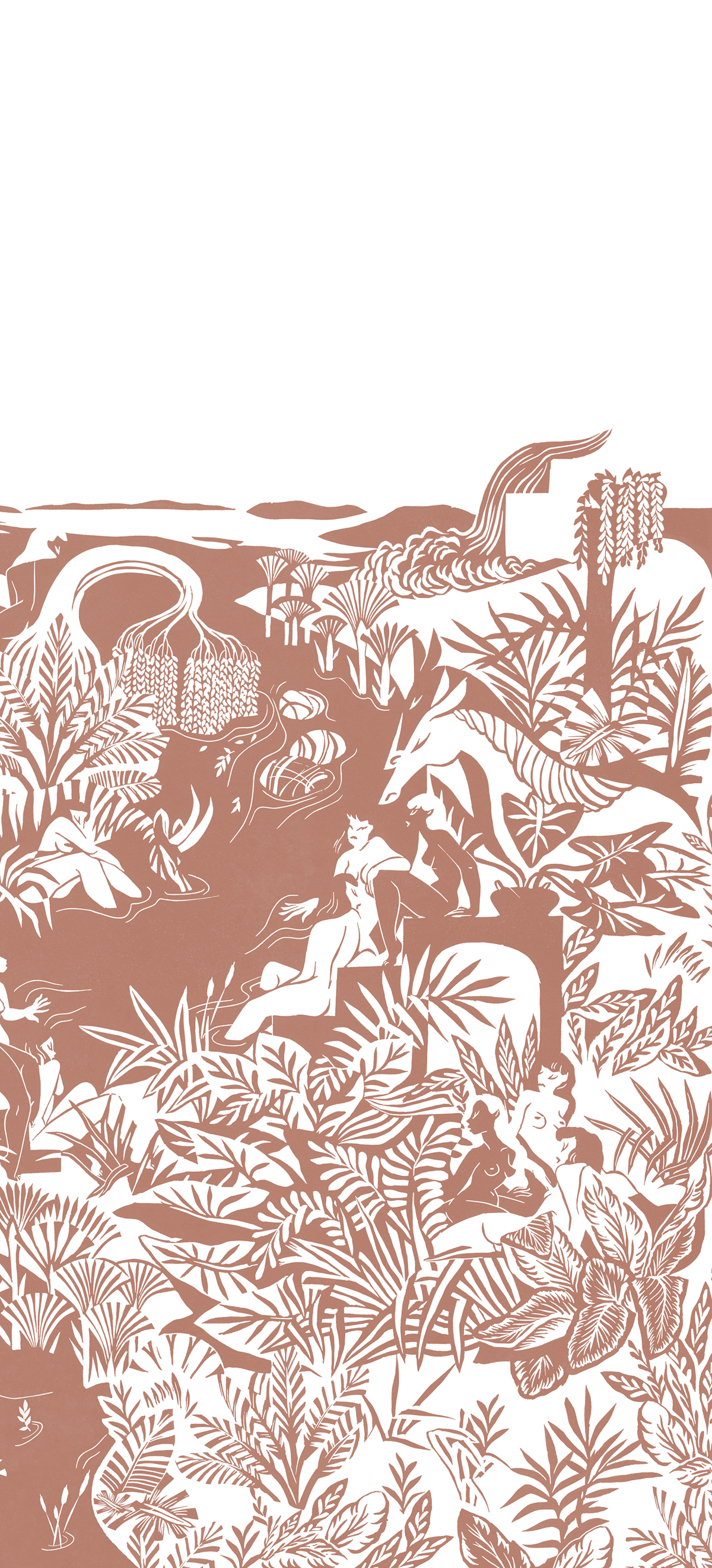 Papier peint panoramique Eternelles Terracotta B 4/5/6 - Isidore Leroy