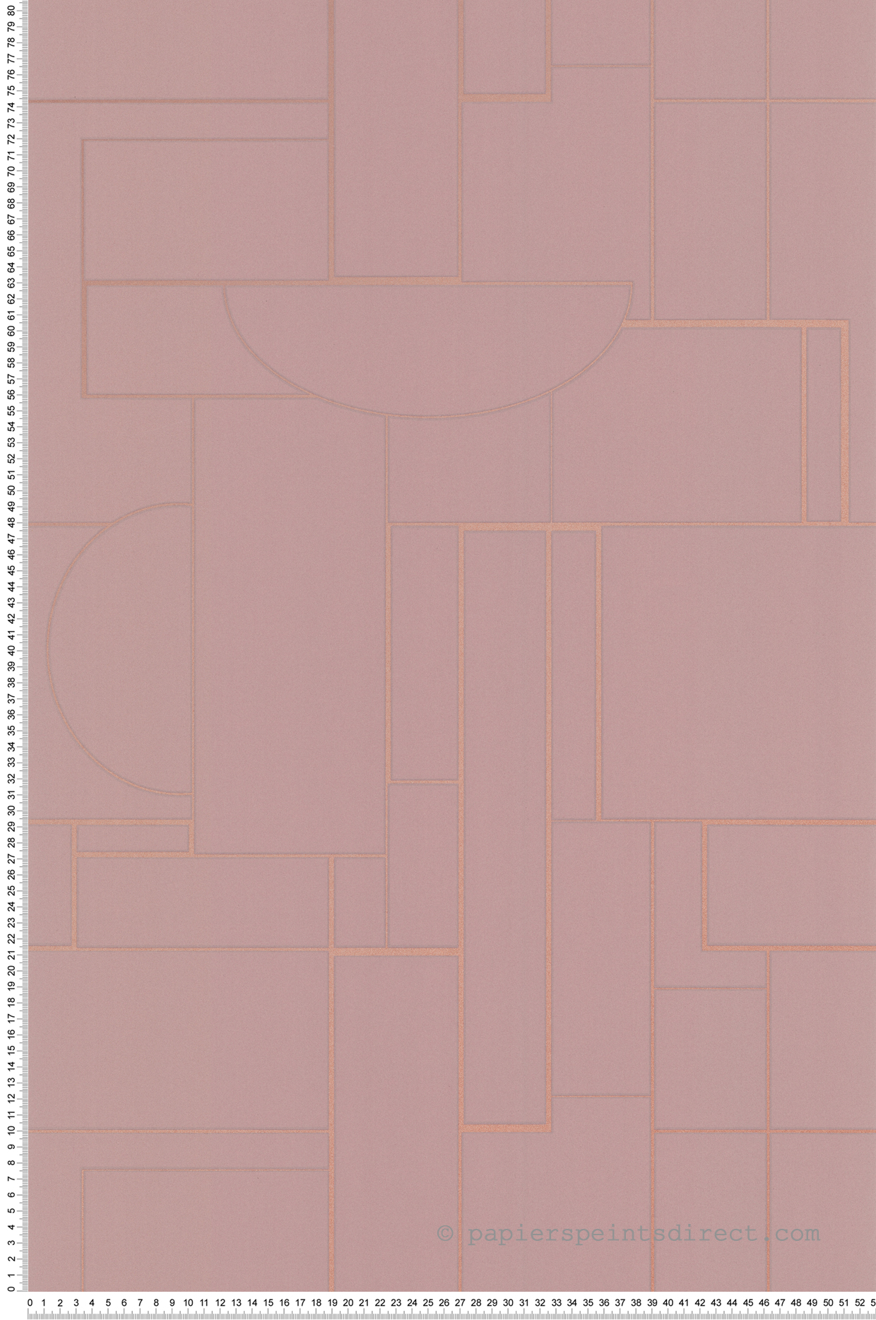 Papier peint Géométrique Color Block vieux rose - Séjours & Chambres de Lutèce | Réf. LTC-51223103
