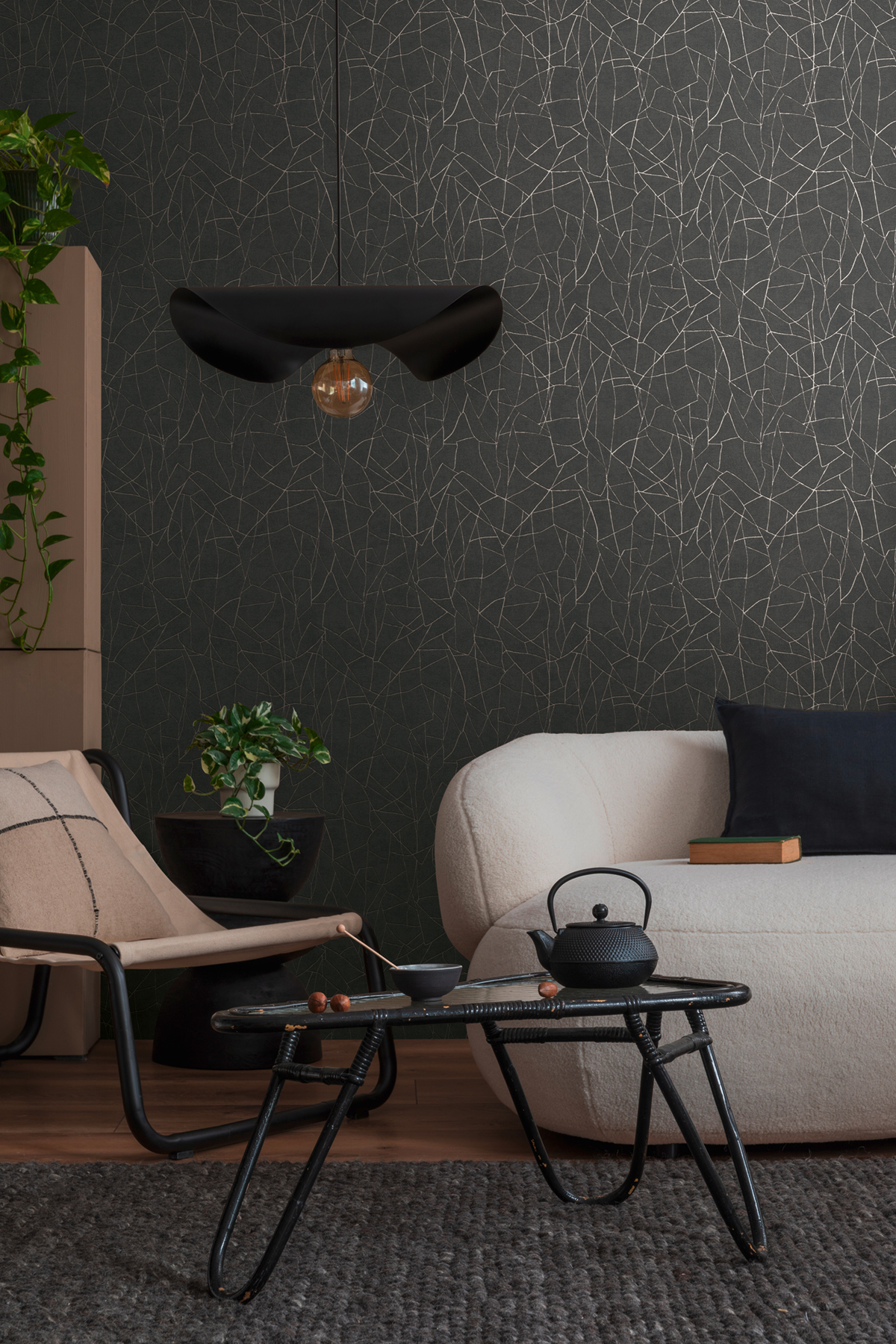 Papier peint Contemporain Artefact noir doré - French Affair d'A.S. Création | Réf. AS-399344