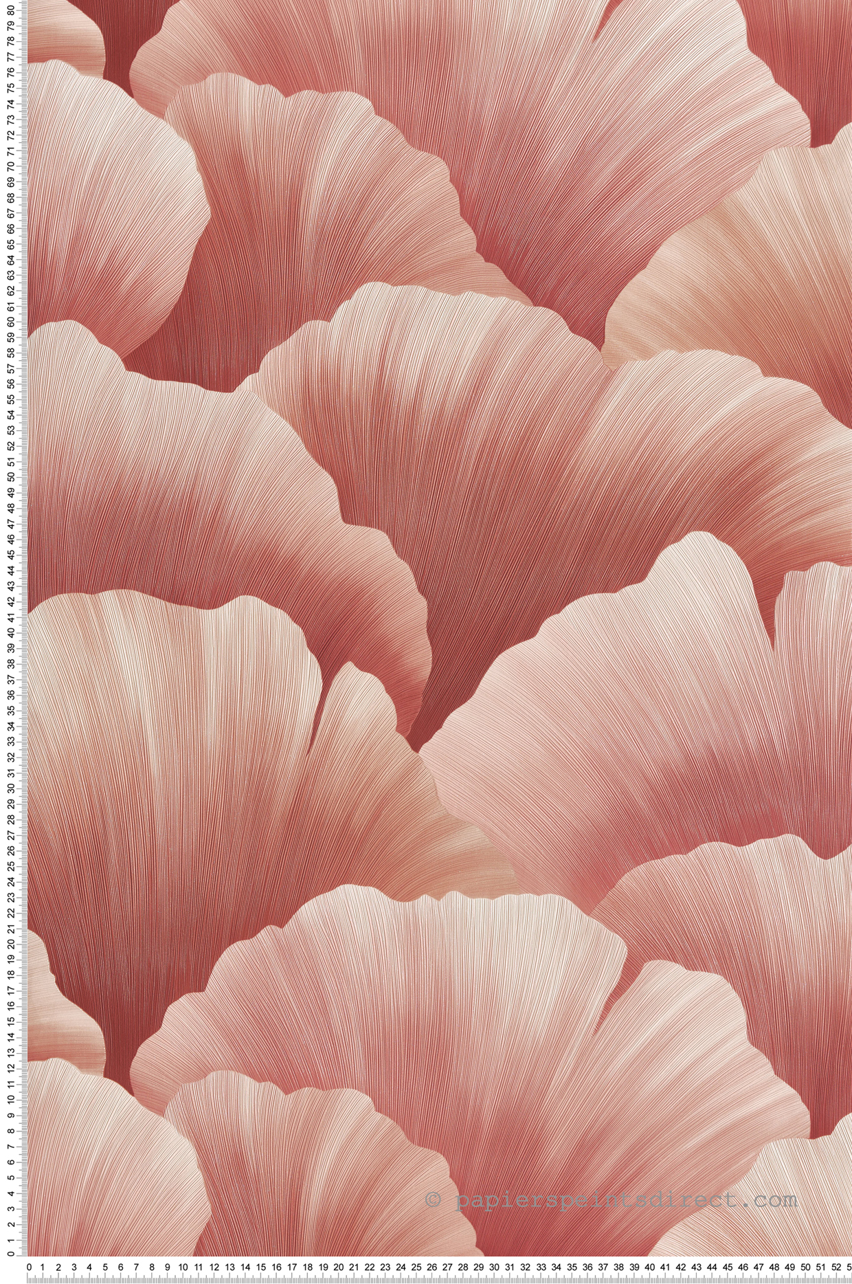 Papier peint Pétale Contemporain terracotta paillettes - Maya de Montecolino | Réf. MC-BZ3009