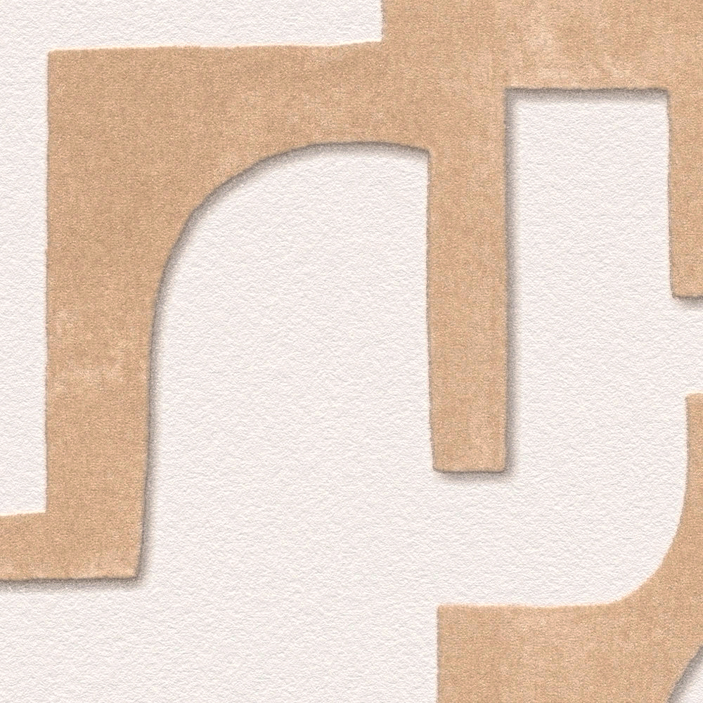 Papier peint Géométrique Empreintes marron - Abaca de Lutèce AMB2 | Réf. LTC-51232517