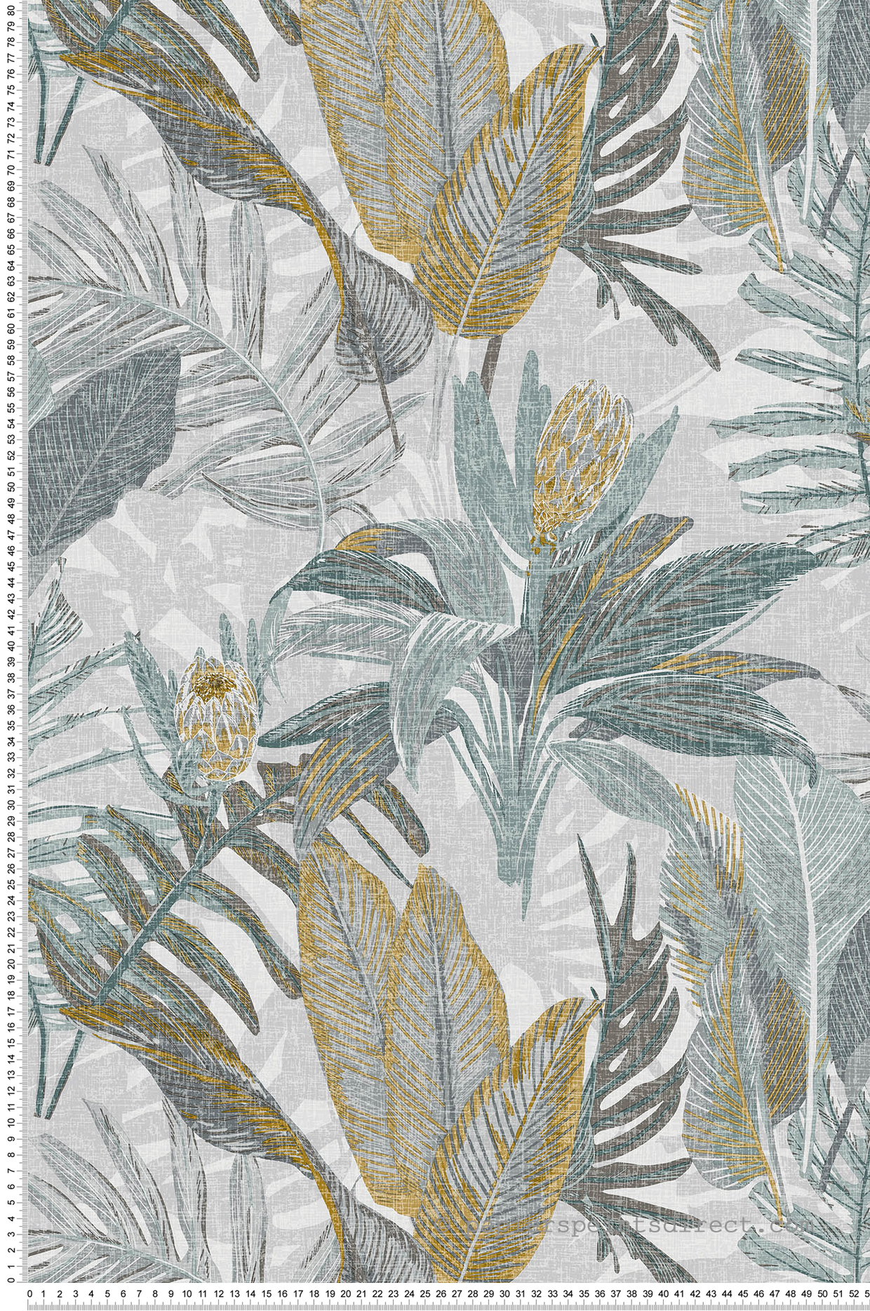 Papier peint Feuille Protéa vert de gris - Fidji de Lutèce | Réf. LTC-8505-3