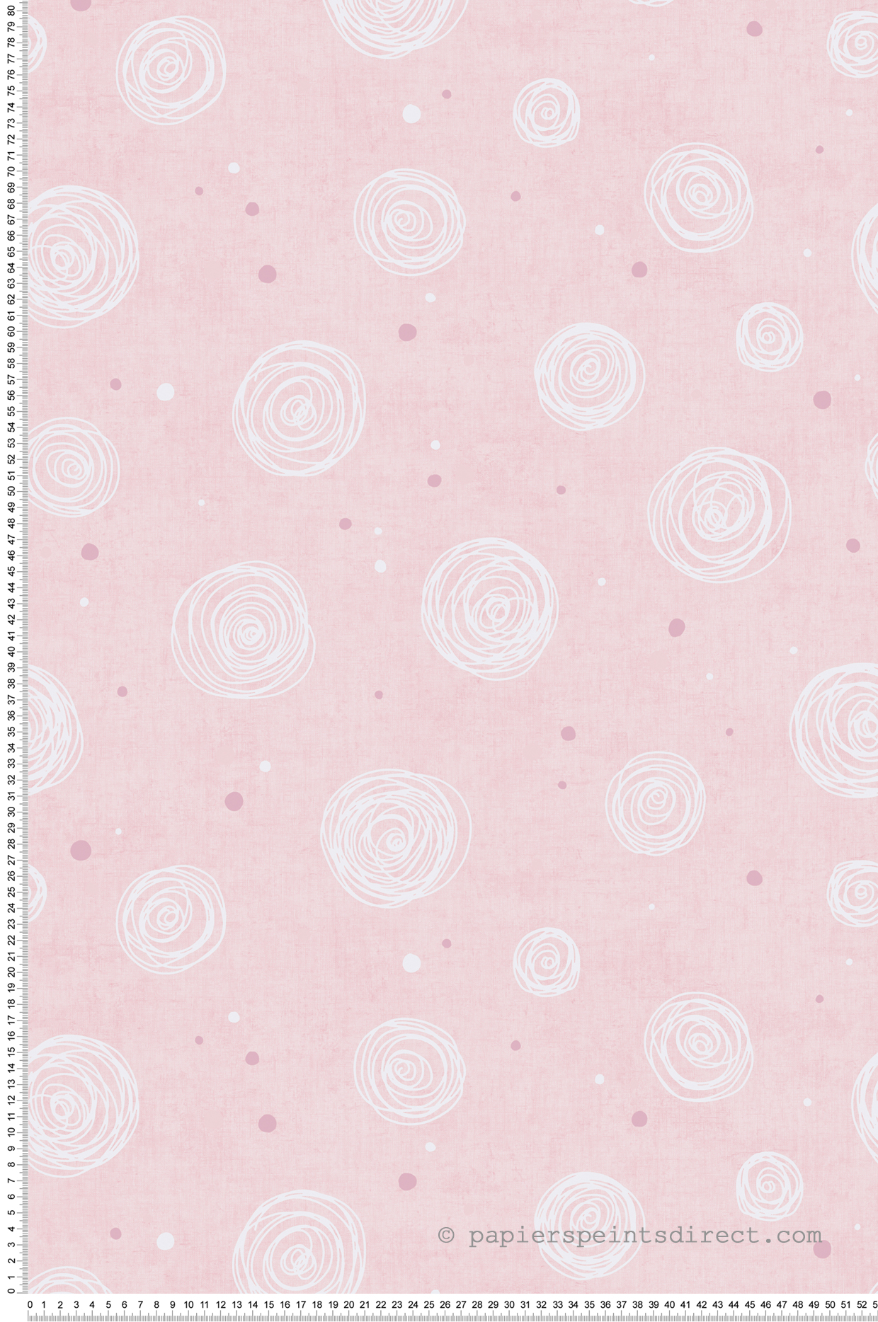 Papier peint Rond Bébé rose pâle - Lilly & Luis d'A.S. Création | Réf. AS-771392