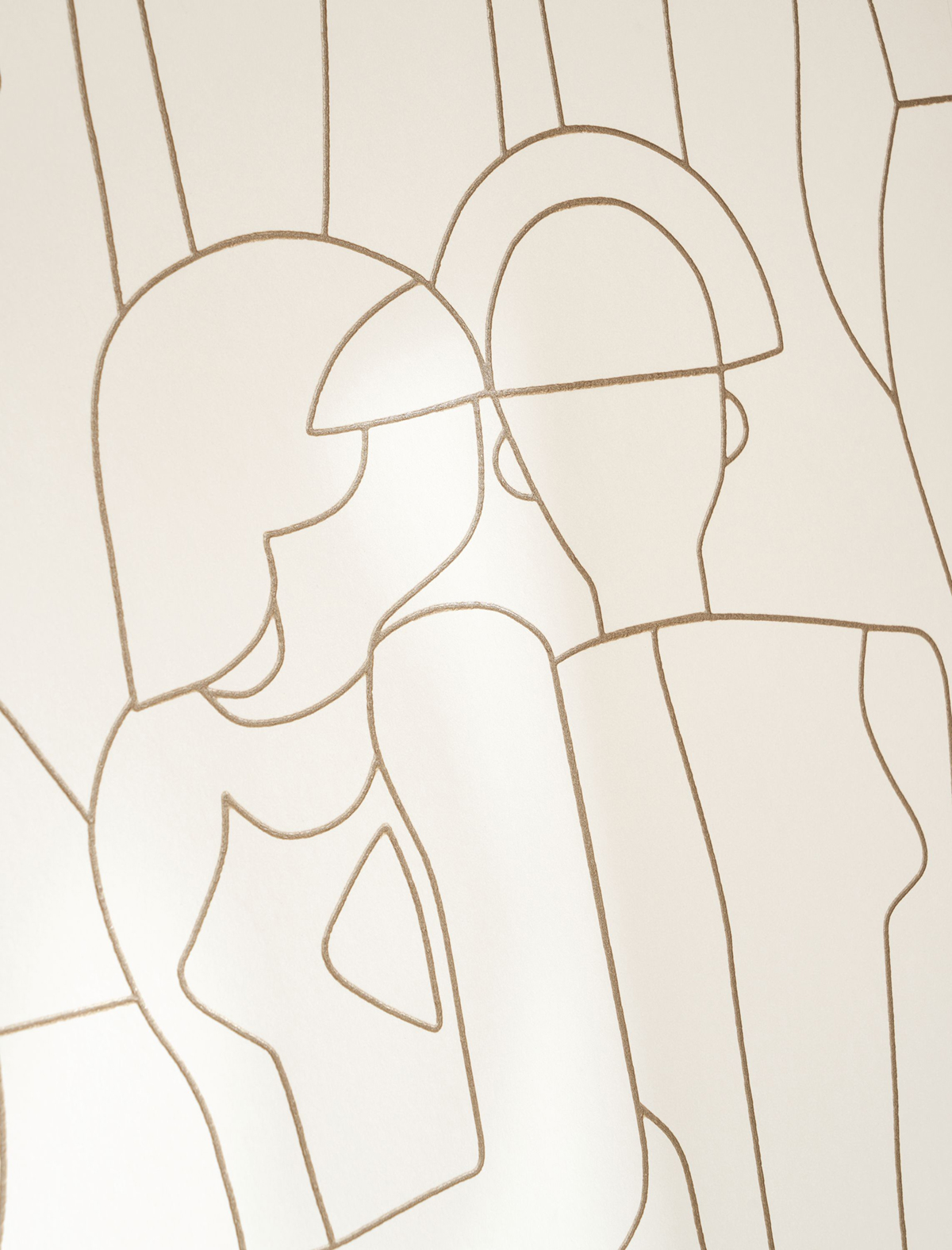 Papier peint Silhouette Model doré blanc - Iconic de Casadéco AMB3 | Réf. CONI88431202