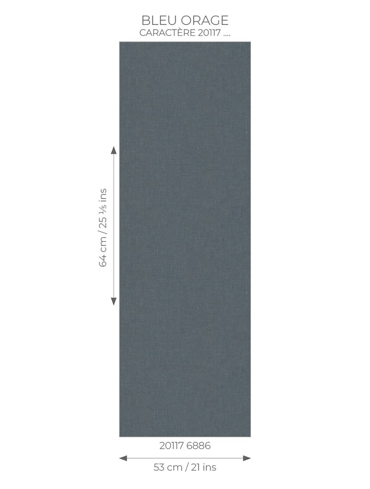Papier peint Uni Lin Caractère bleu orage - Seaside de Casadéco AMB7 | Réf. SEAS201176886