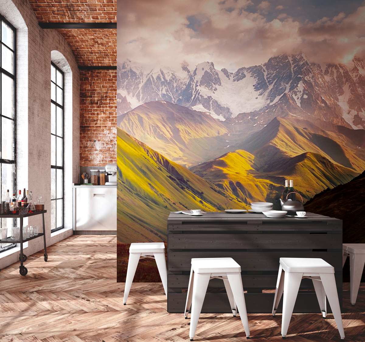 Papier peint panoramique Paysage Montagnes - The Wall d'A.S. Création AMB | Réf. AS-382571