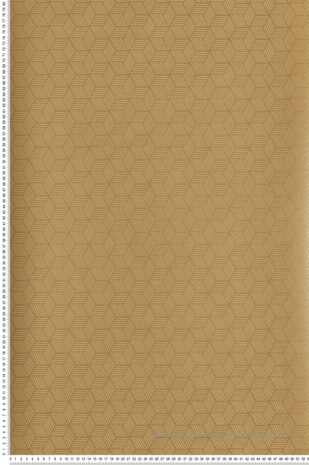 Papier peint Cube 3D Connexions Métallisé caramel doré - Alchimie de Casadéco | Réf. ALMI89942239