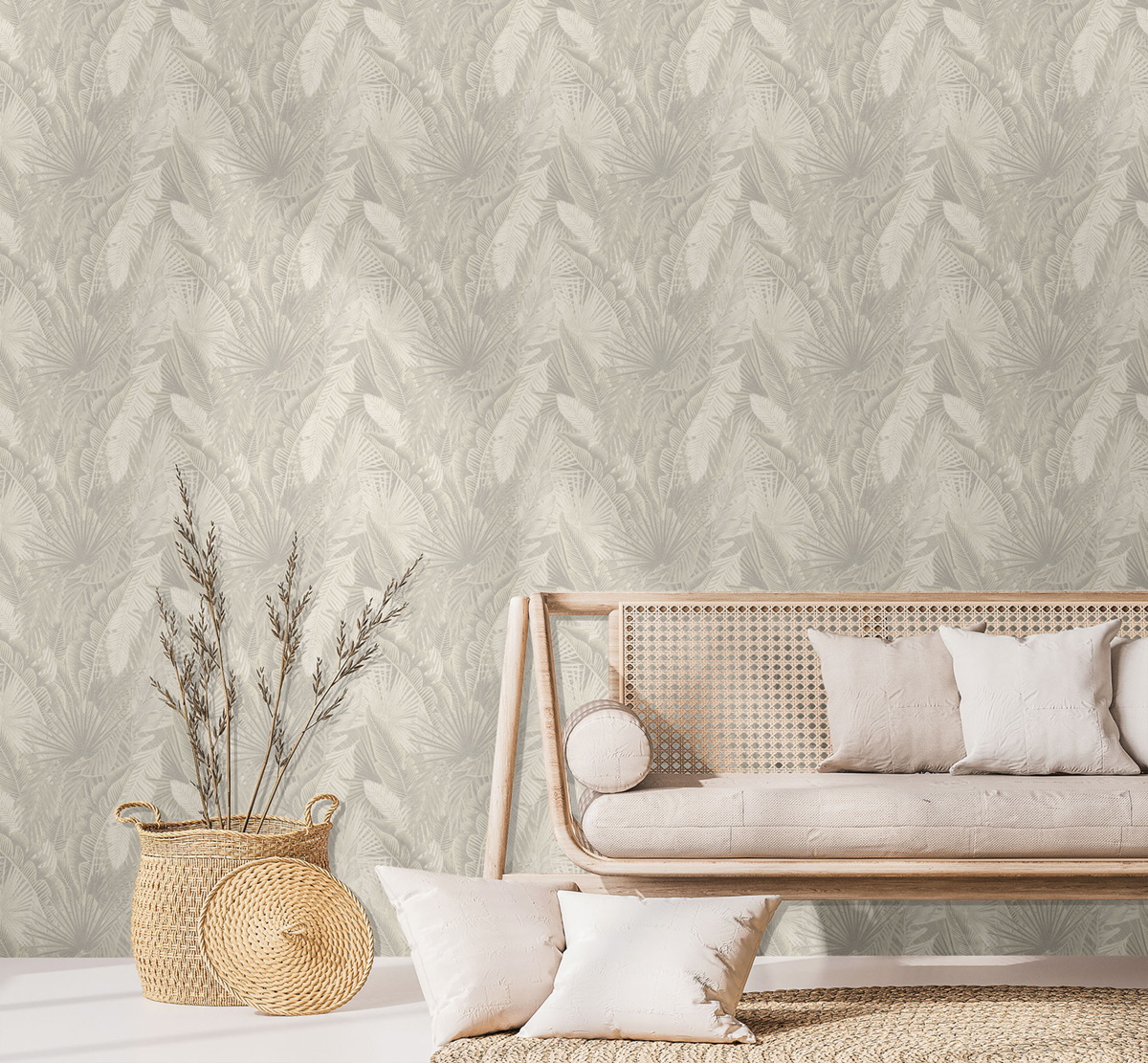 Papier peint Feuillage Jungle beige - Shamal de Montecolino | Réf. MC-NHW1015