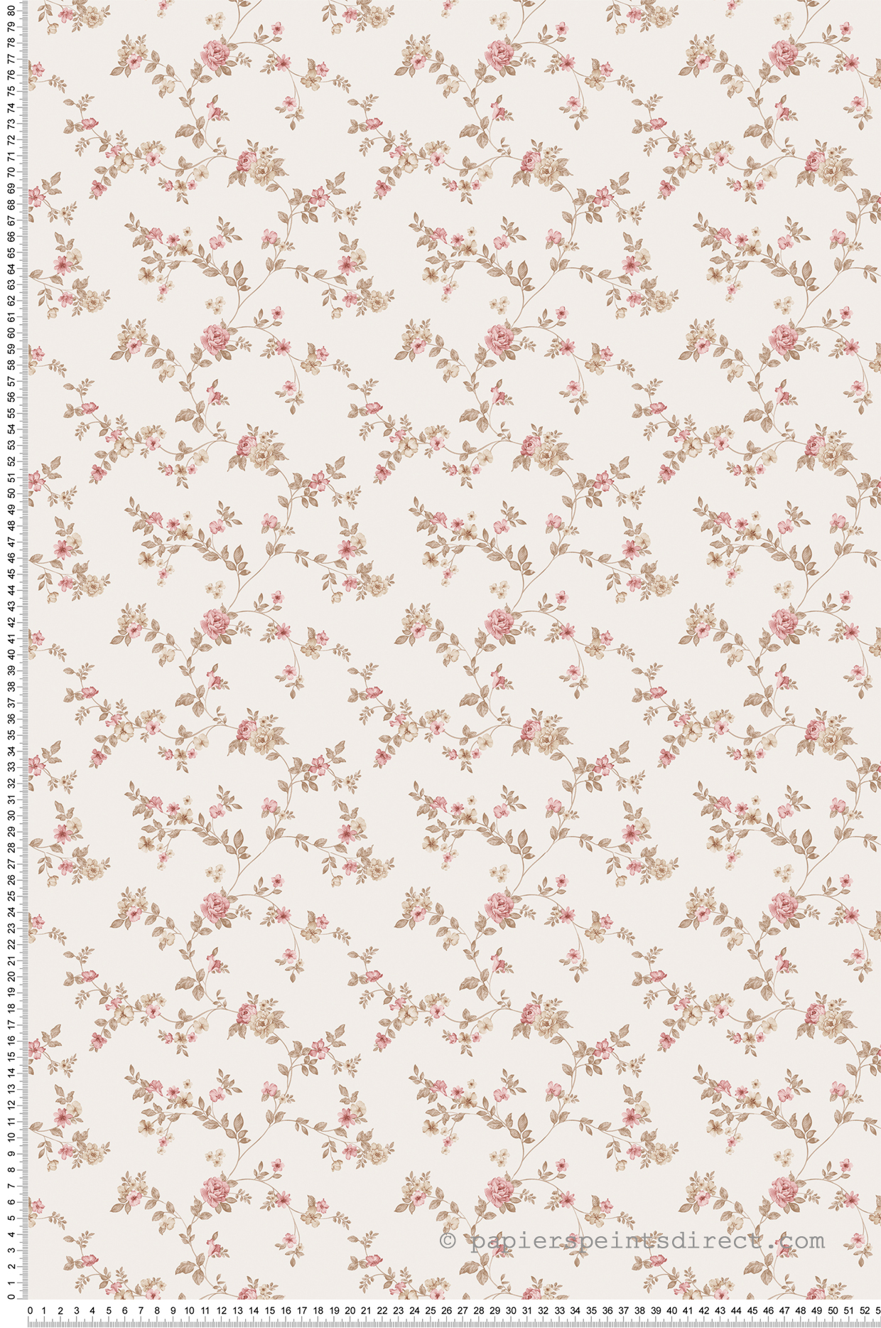 Papier peint Fleur Délicate rose beige - Mini Prints de Lutèce | Réf. LTC-G56648