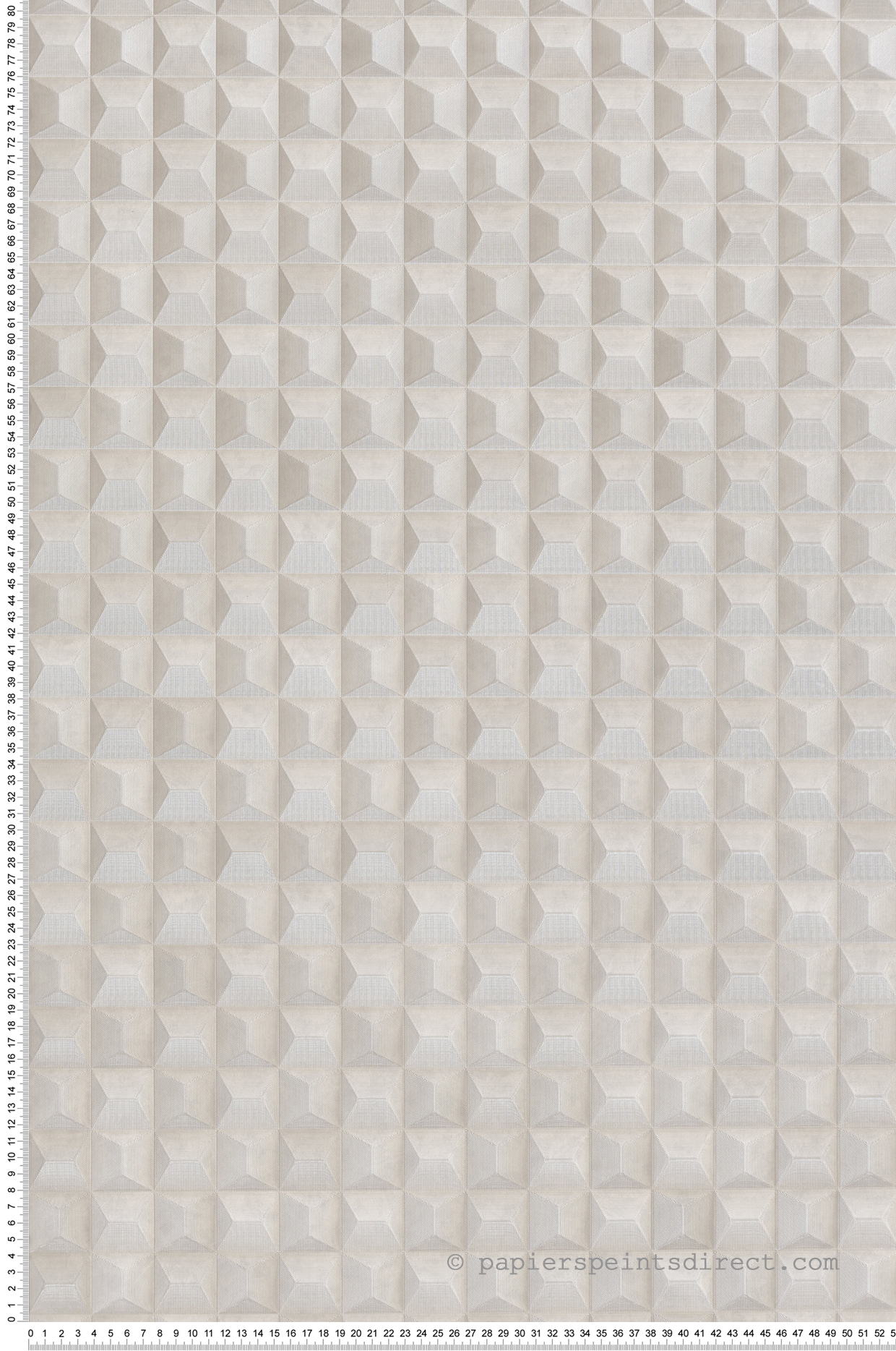 Papier peint Cube 3D écru - Architexture de Montecolino | Réf. MC-AZ15514