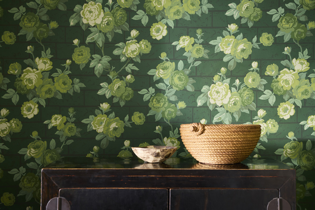 Papier peint Rose Garden Puck - In The Garden de Little Greene AMB2 | Réf. 0234RGPUCKZ