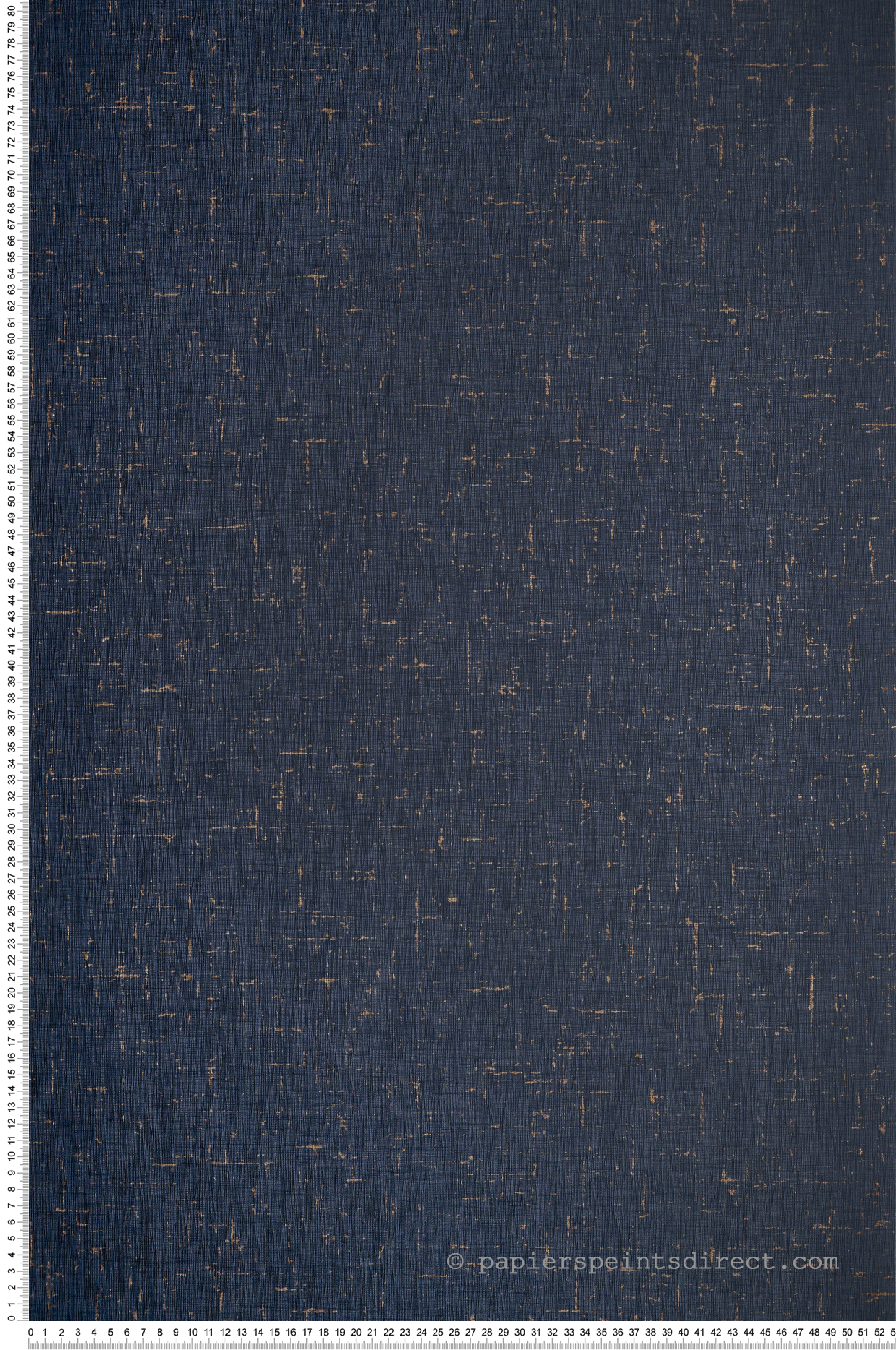 Papier peint Uni Gaze Coton Métal bleu nuit cuivré - Golden Age de Casélio | Réf. GAG103776552
