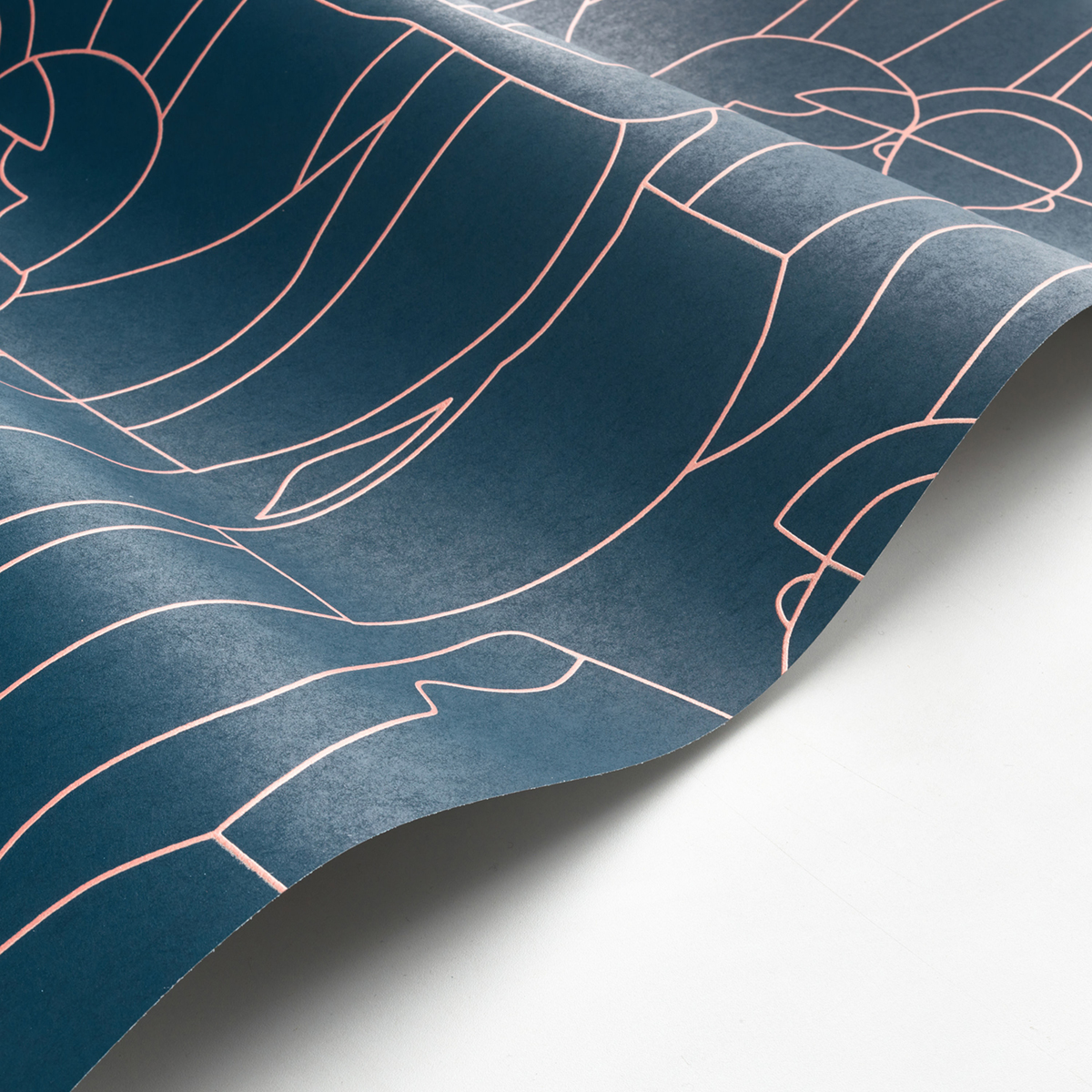 Papier peint Silhouette Model bleu rose - Iconic de Casadéco AMBV | Réf. CONI88436818