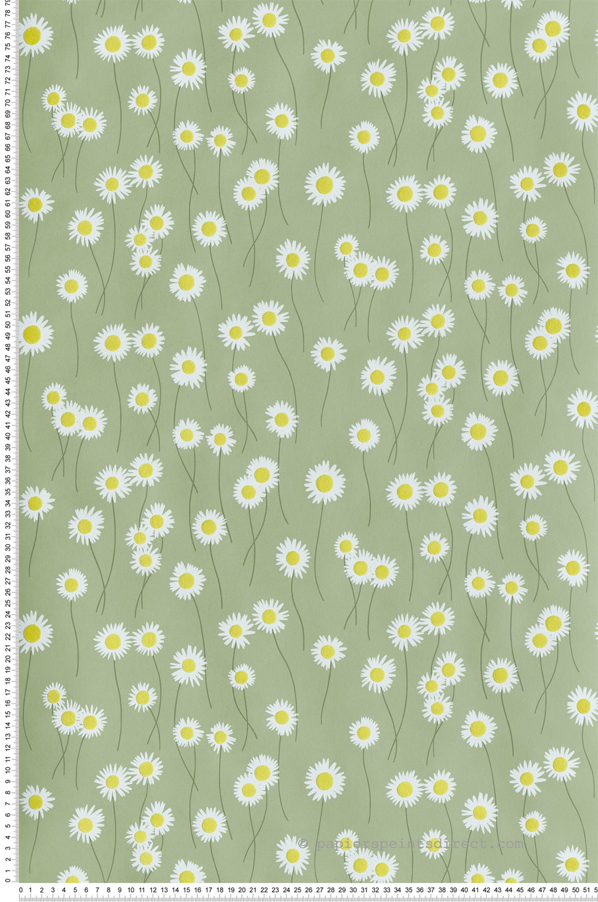 Papier peint Fleur Moon Daisies Garden - In The Garden de Little Greene | Réf. 0234MDGARDE