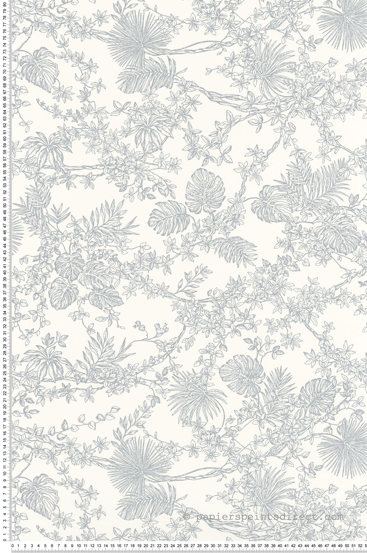 Papier peint Jardin Des Plantes gris - Les Belles Toiles De Jouy de Casadéco AMBV | Réf. LBTJ87959107