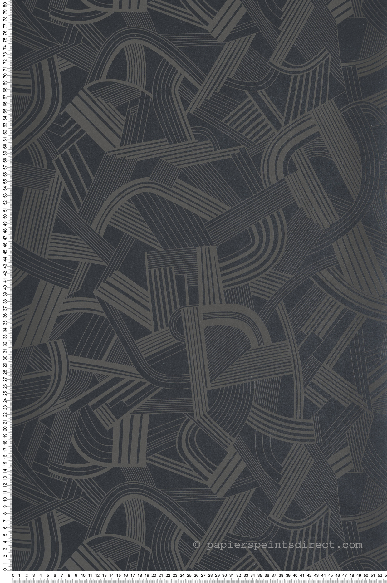 Papier peint Graphique Music Hall noir marron - Twenties de Casadéco | Réf. TWNT88699515