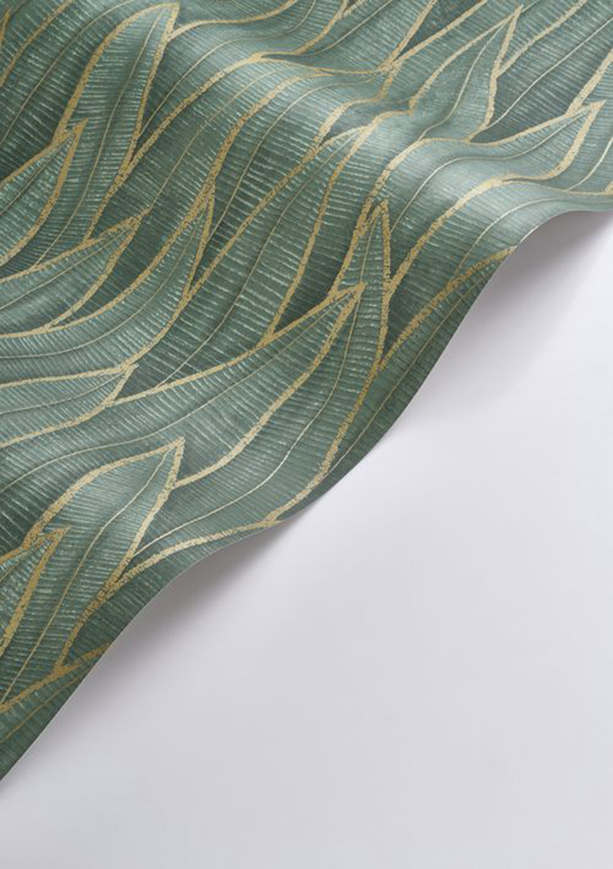 Papier peint Nature Feuille Sansevieria vert paon doré - Rio de Casadéco AMB4| Réf. RIOC201837914