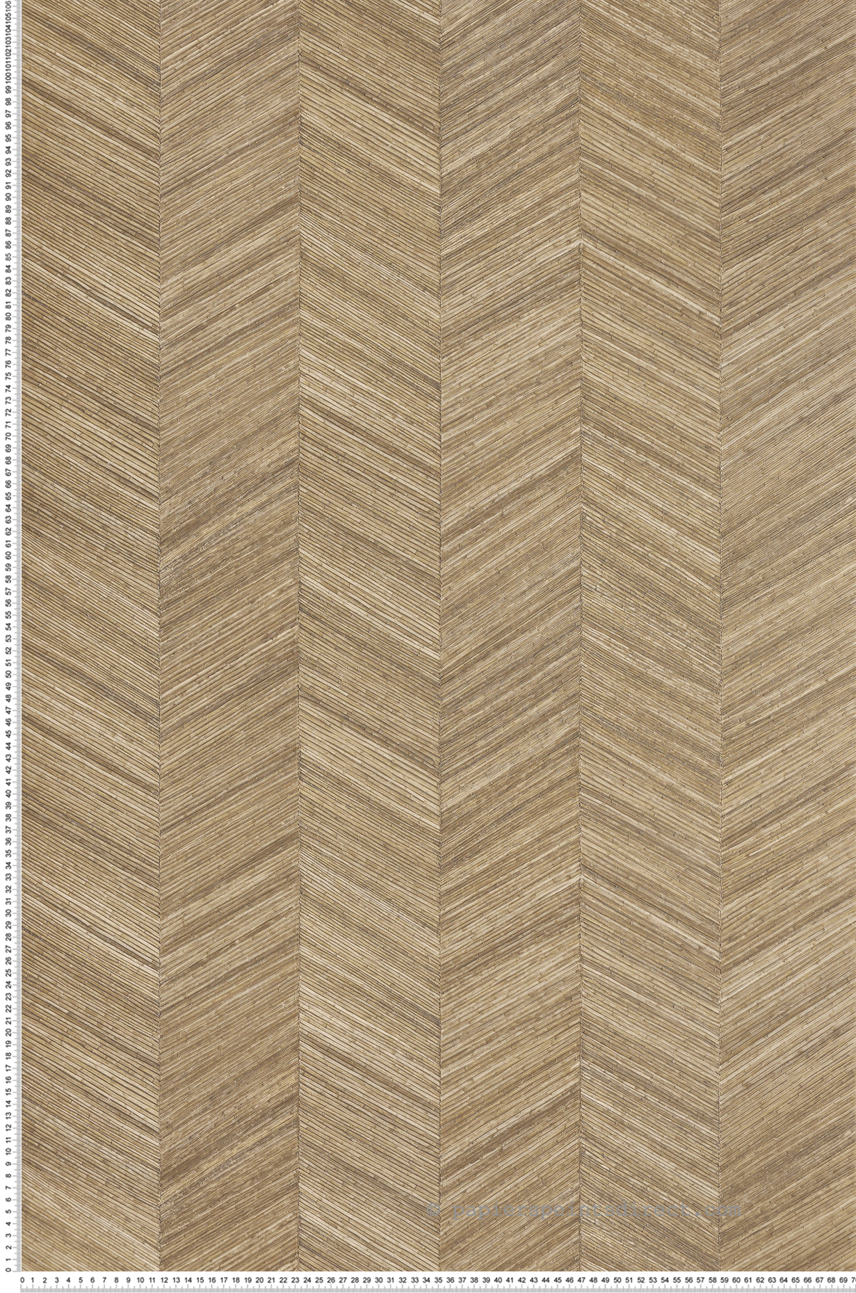 Papier peint Chevron Bois Ocotea sable - Végétal de Casamance | Réf. CAS-75370916