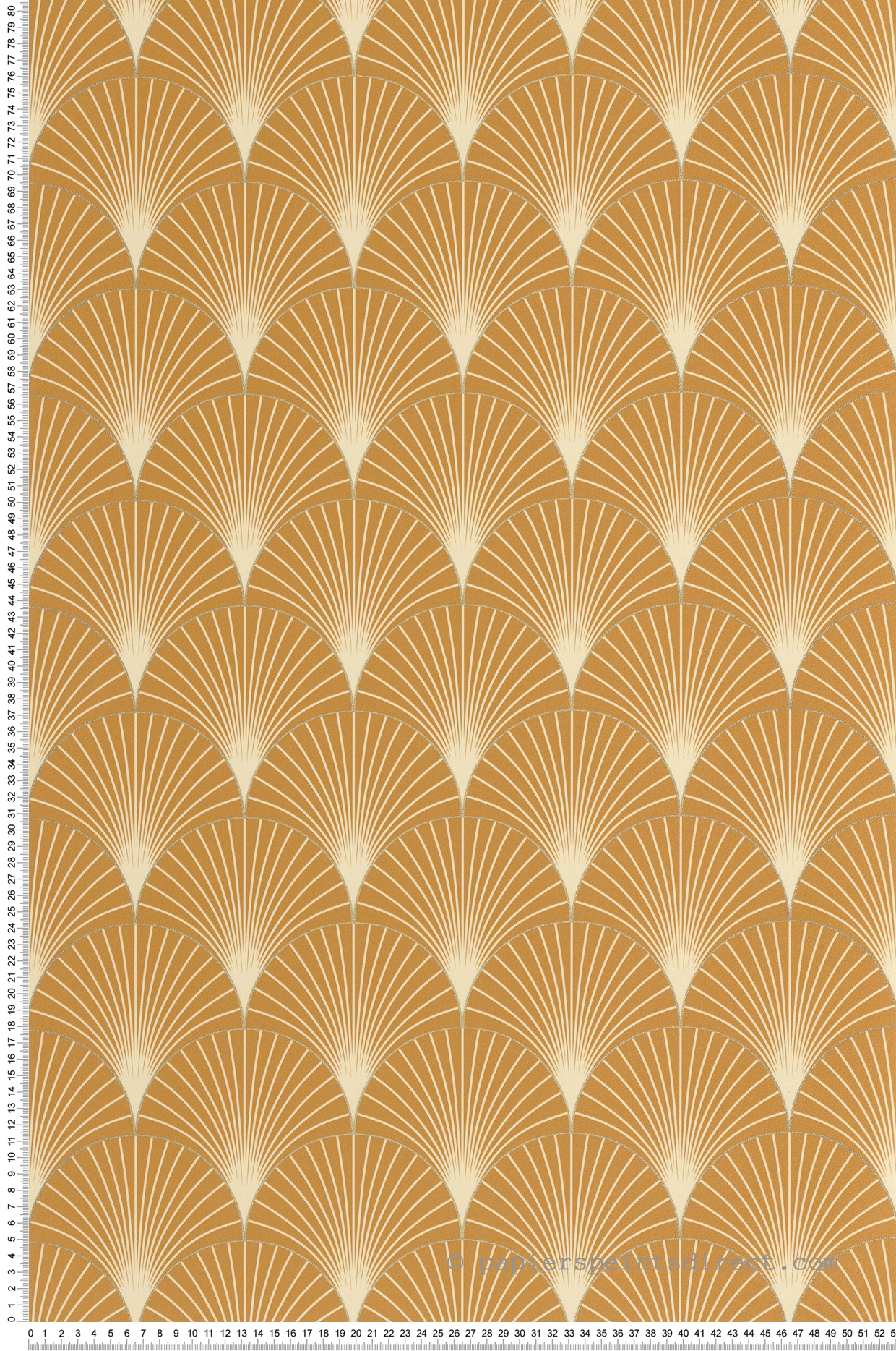 Papier peint Palme Graphique Prosperity ocre doré - Elégance de Casélio | Réf. ELC105262040