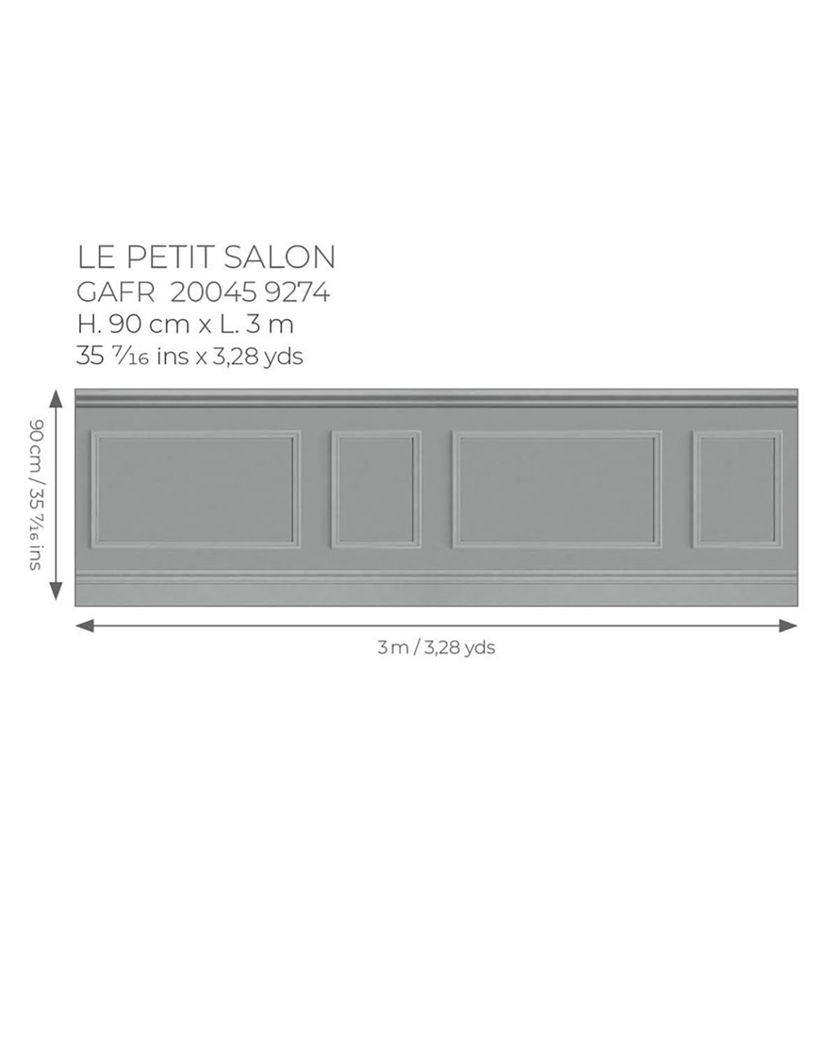 Papier peint Soubassement Moulure Petit Salon pierre - Moulures & Co de Casadéco AMB3 | Réf. MOCO200459274