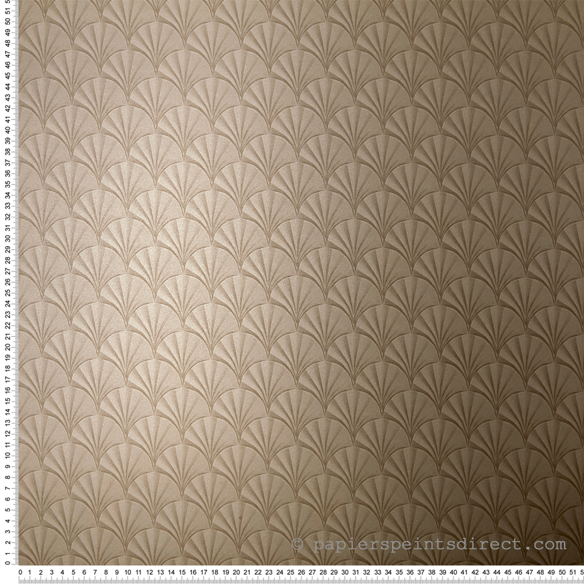 Papier peint Feuilles Palmiers foil doré - Elodie 1838 Wallcoverings d'Initiales | Réf. INI-90714204
